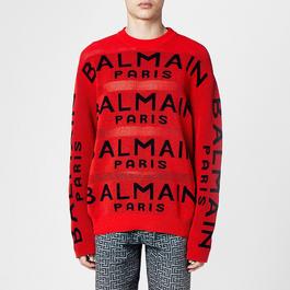 Balmain All Over  Print Jumper