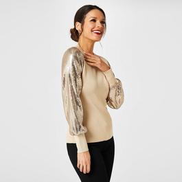 Biba Biba Sequin Sleeve Jumper