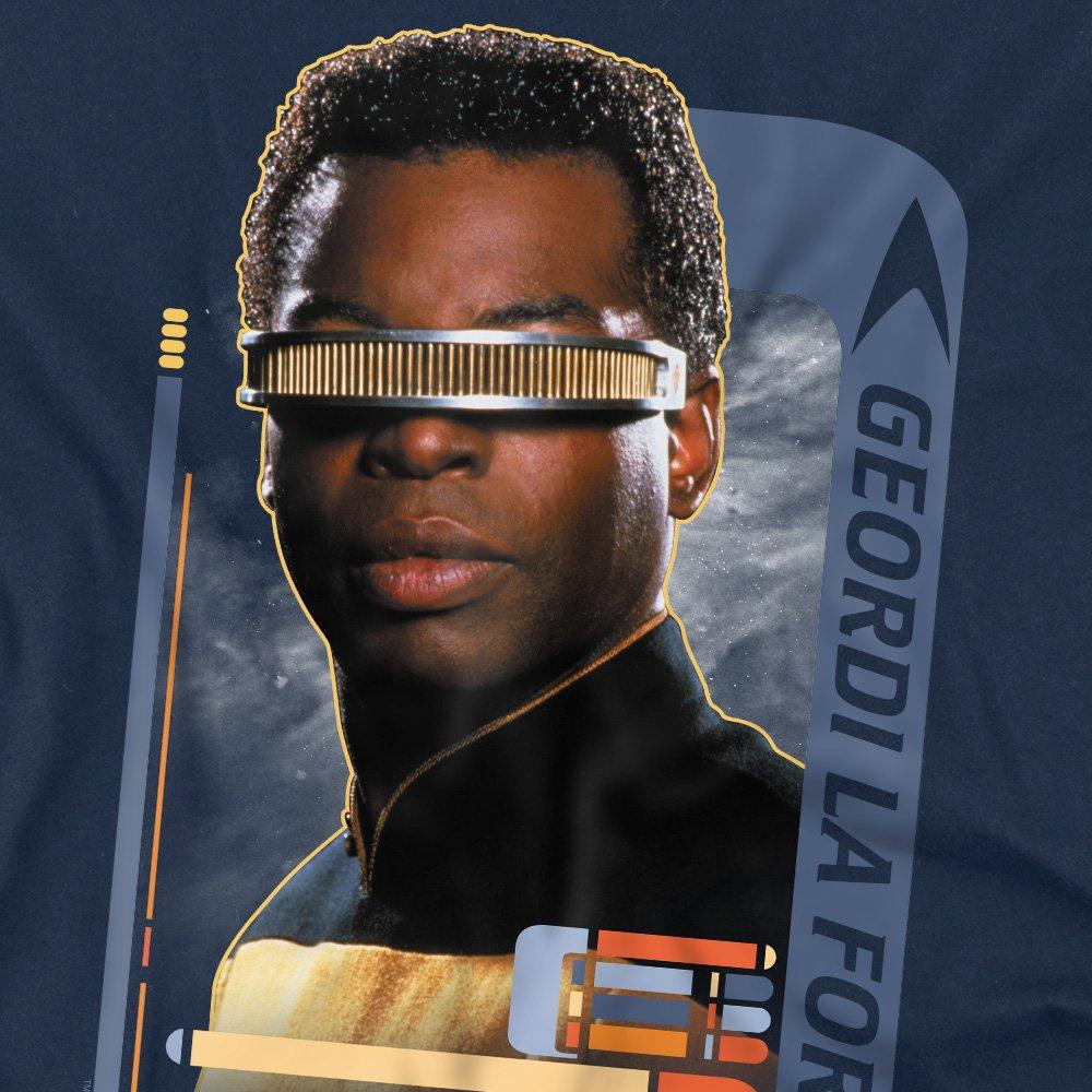 Navy - Star Trek - Star Trek Geordi Laforge T Shirt Navy - 2