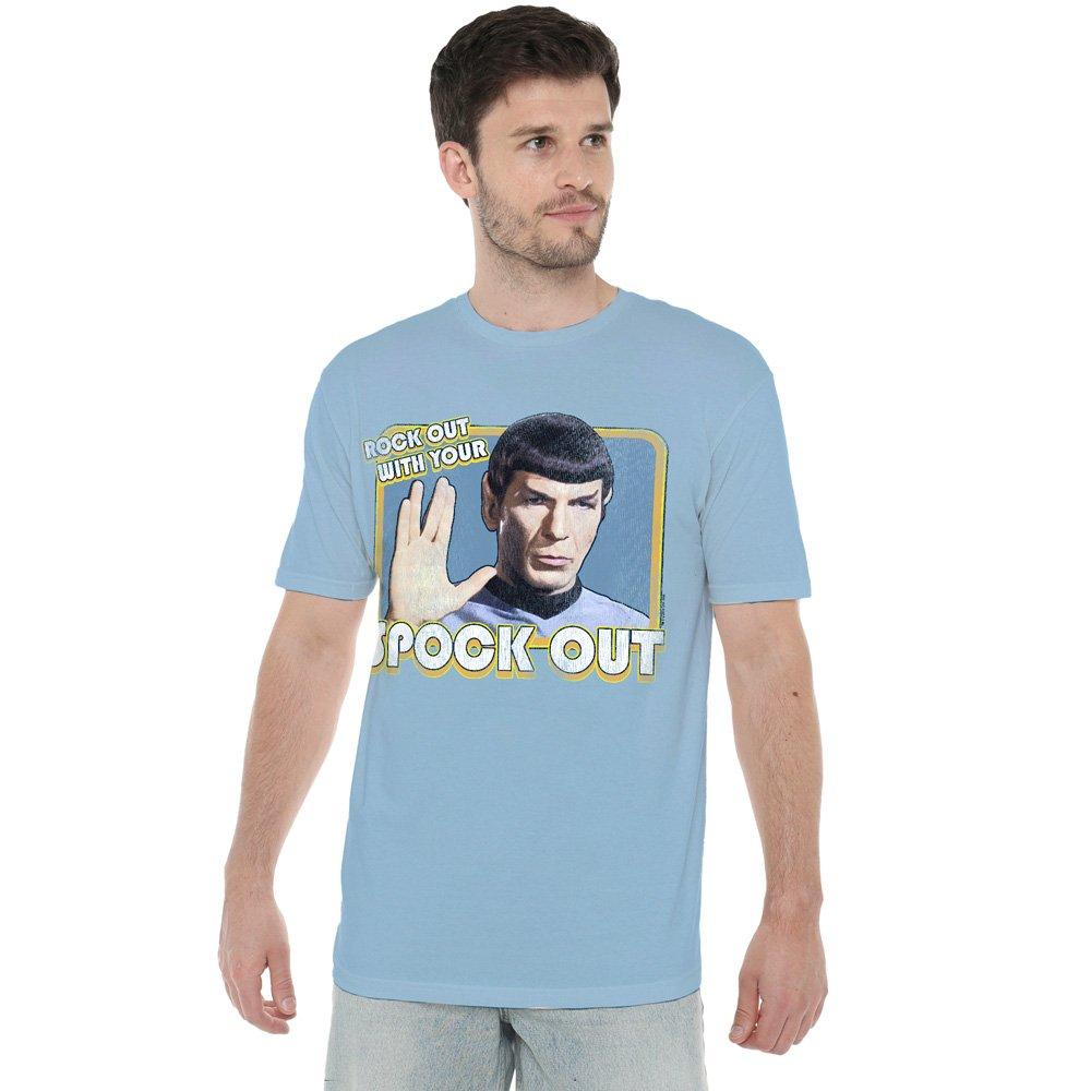 Blue - Star Trek - Star Trek Spock Out T Shirt Light Blue - 1