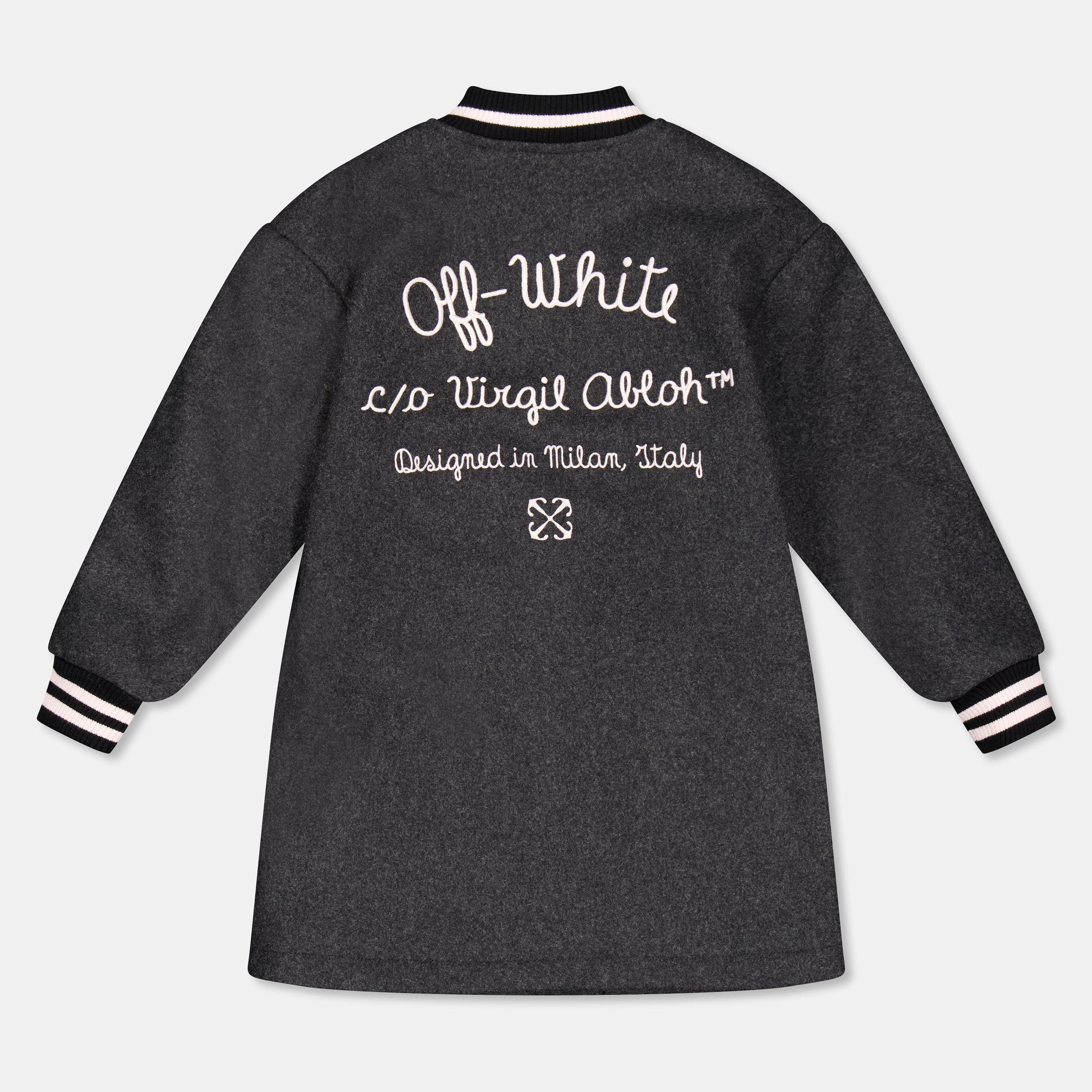 Sivo/Roze - Off White - Kids' Off-White Structured Varsity Jacket - 2