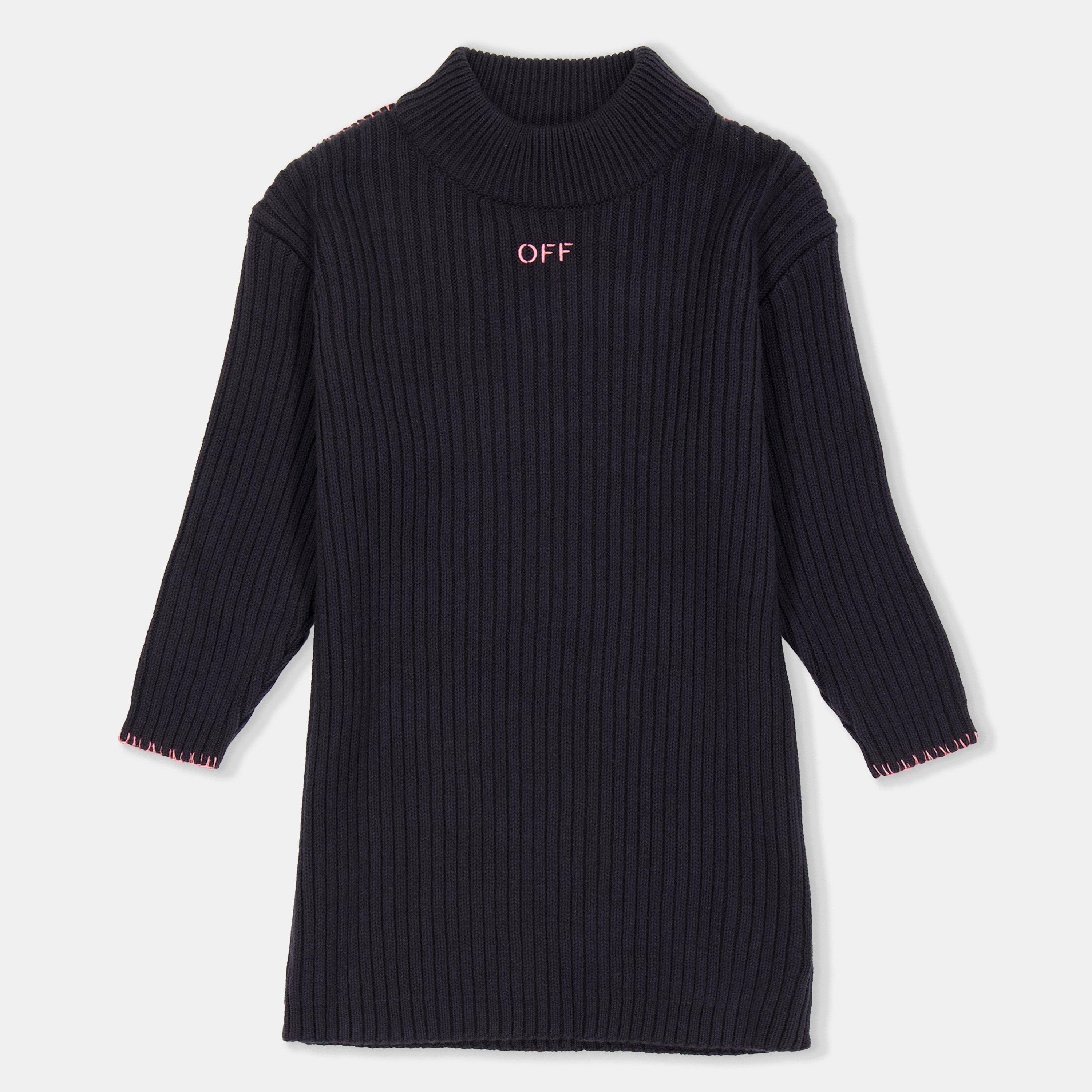 Black/Pink - Off White - Kids Maxi Dress - 1