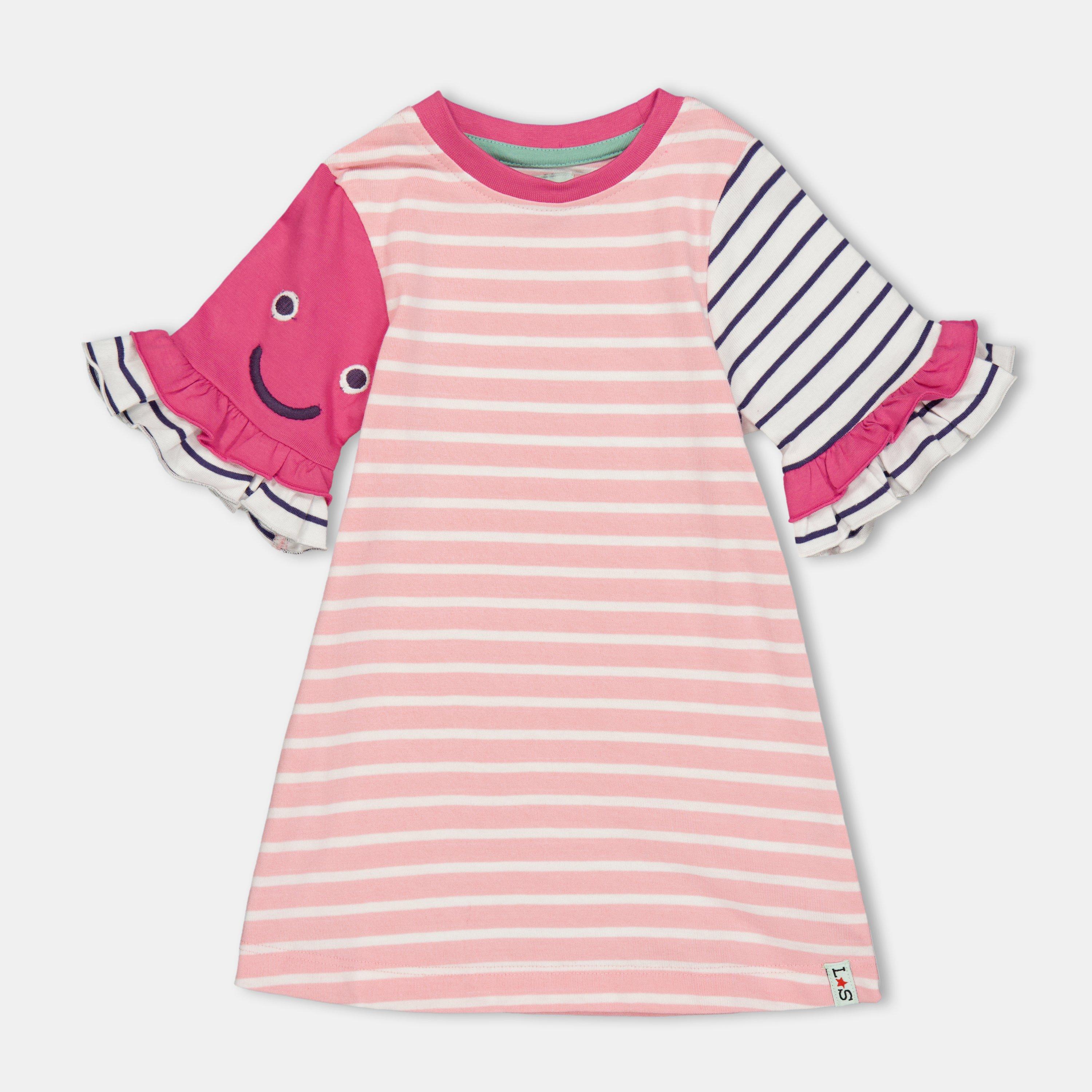 Lilly And Sid  Kids' A Line Dress - Pink - 0-3 Mnth