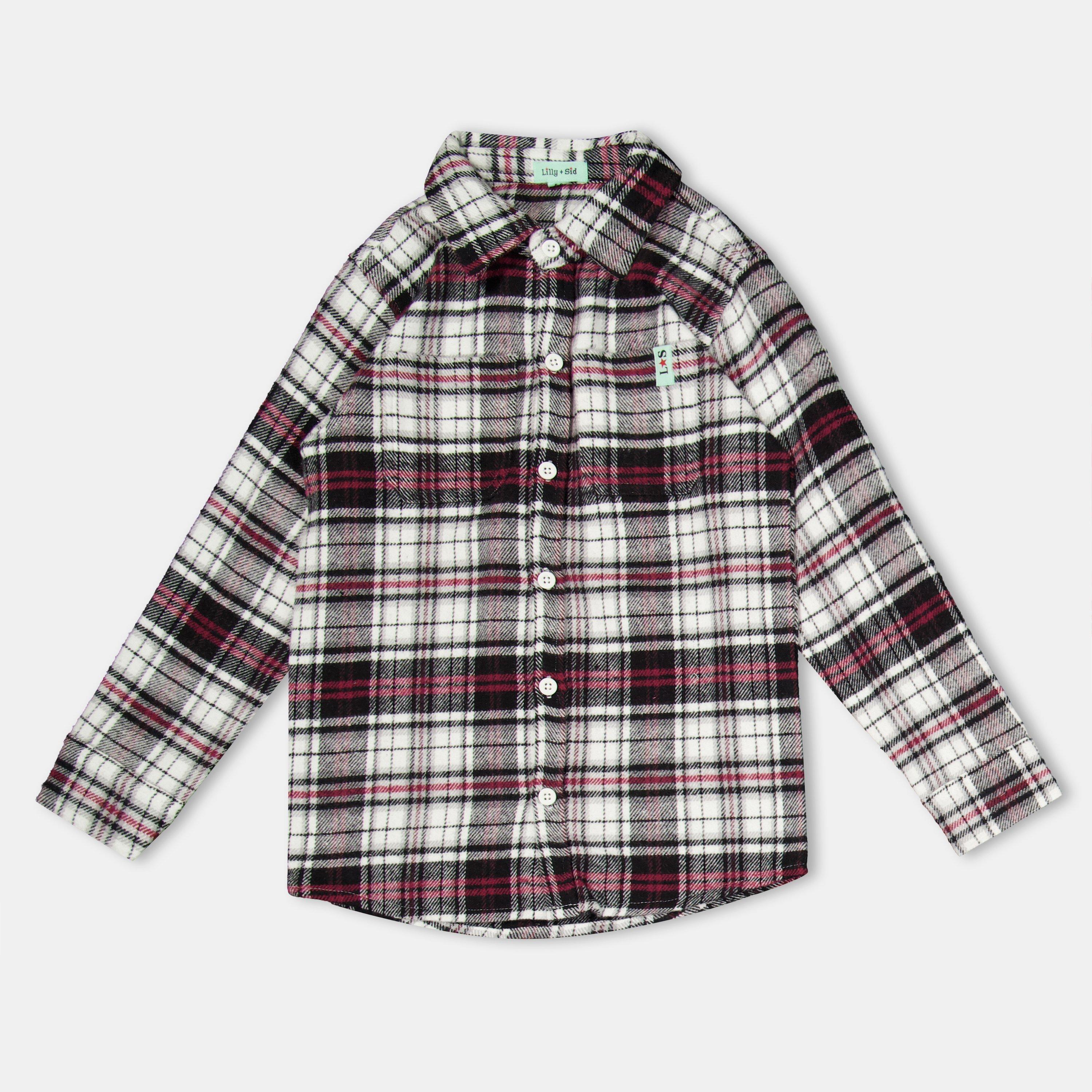 Lilly And Sid  Kids' Flannel Long-Sleeve Patterned Shirt -  - 4-5 Yrs