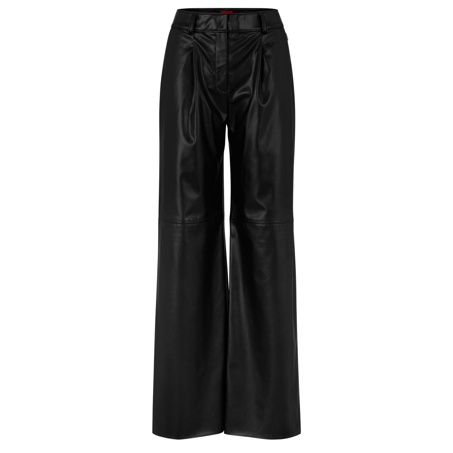 Black - Hugo - Herede-1 Leather Trousers