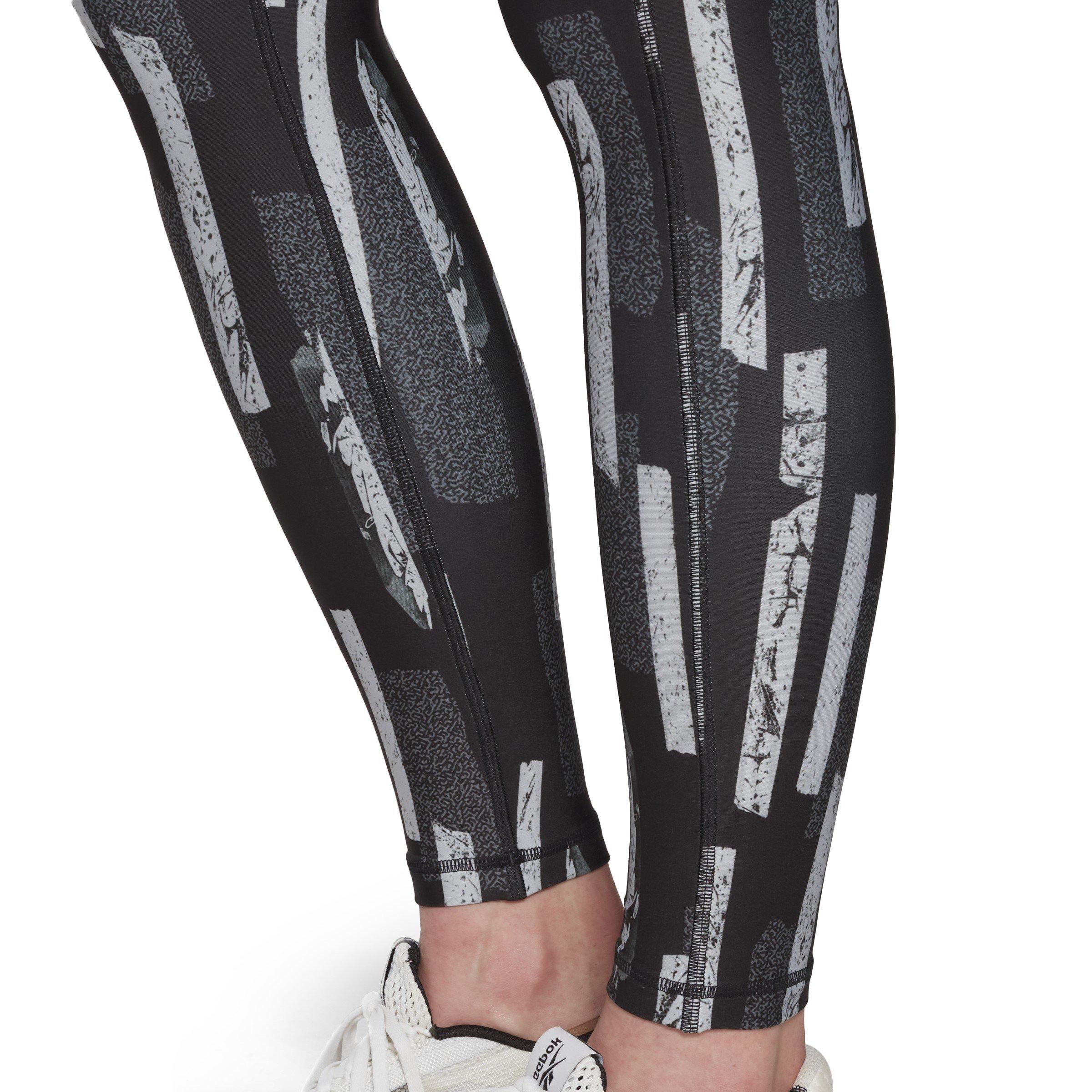 Nacht Schwarz - Reebok - Allover Print Legging - 6
