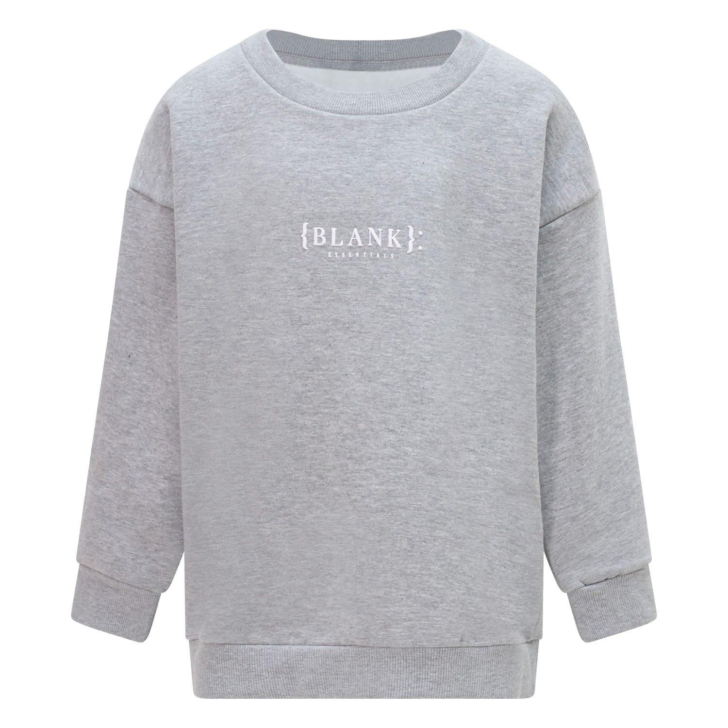 Grey - Blank Essentials - Crewneck Sweatshirt - 1