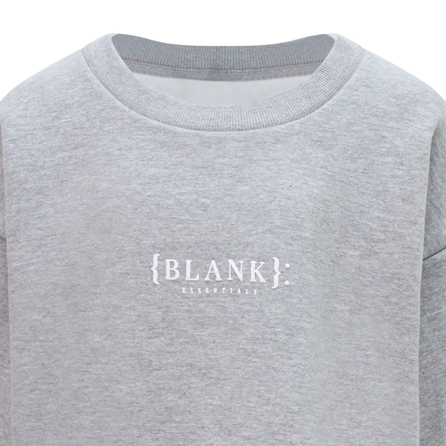 Grey - Blank Essentials - Crewneck Sweatshirt - 3