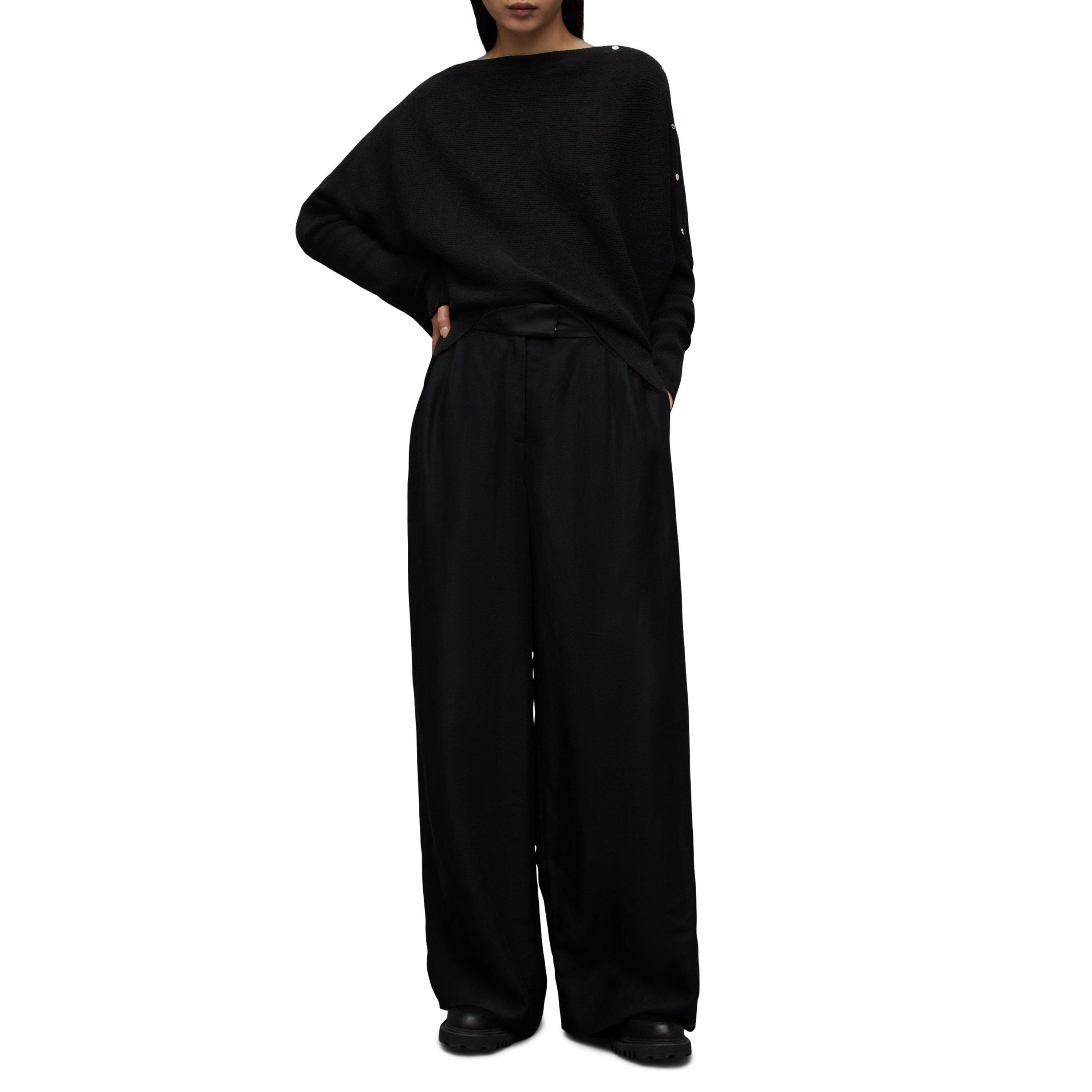 black - AllSaints - Women's Raven Crew Neck Jumper - 3