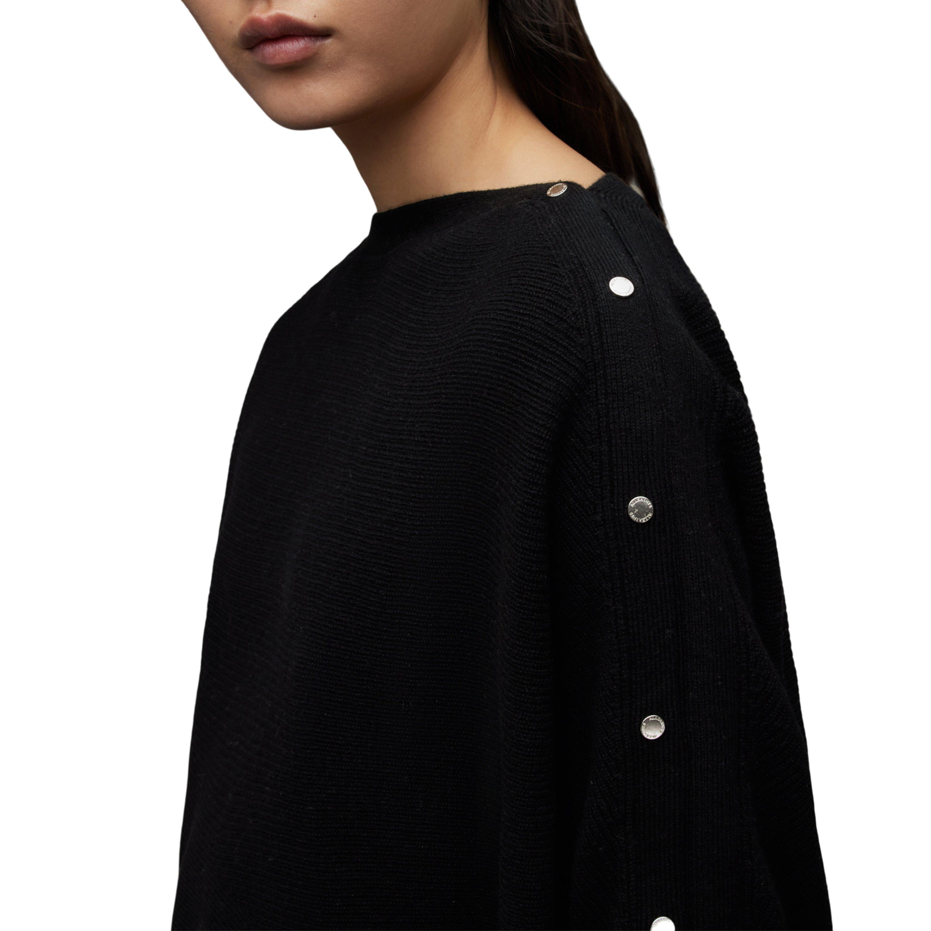 black - AllSaints - Women's Raven Crew Neck Jumper - 5