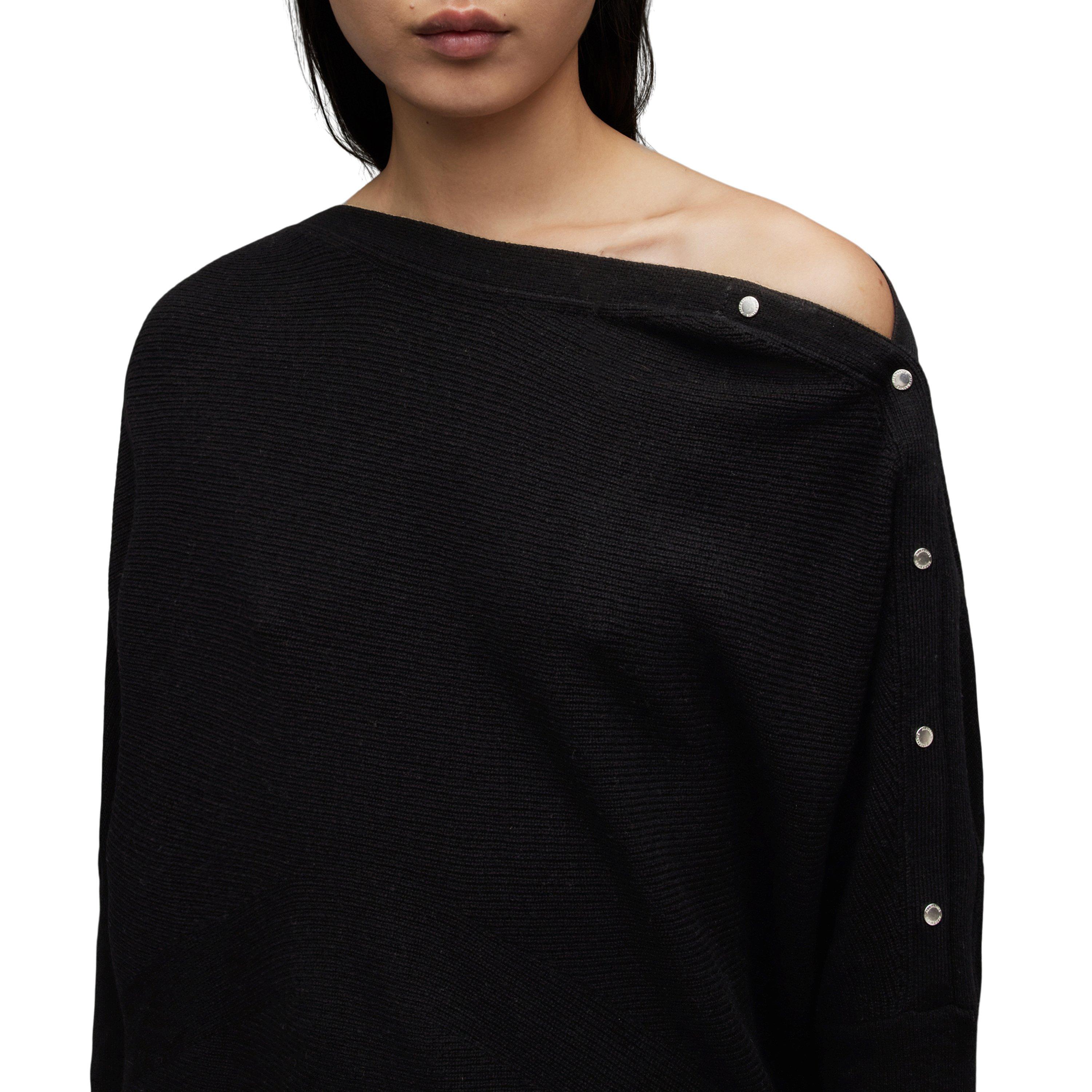 black - AllSaints - Women's Raven Crew Neck Jumper - 7