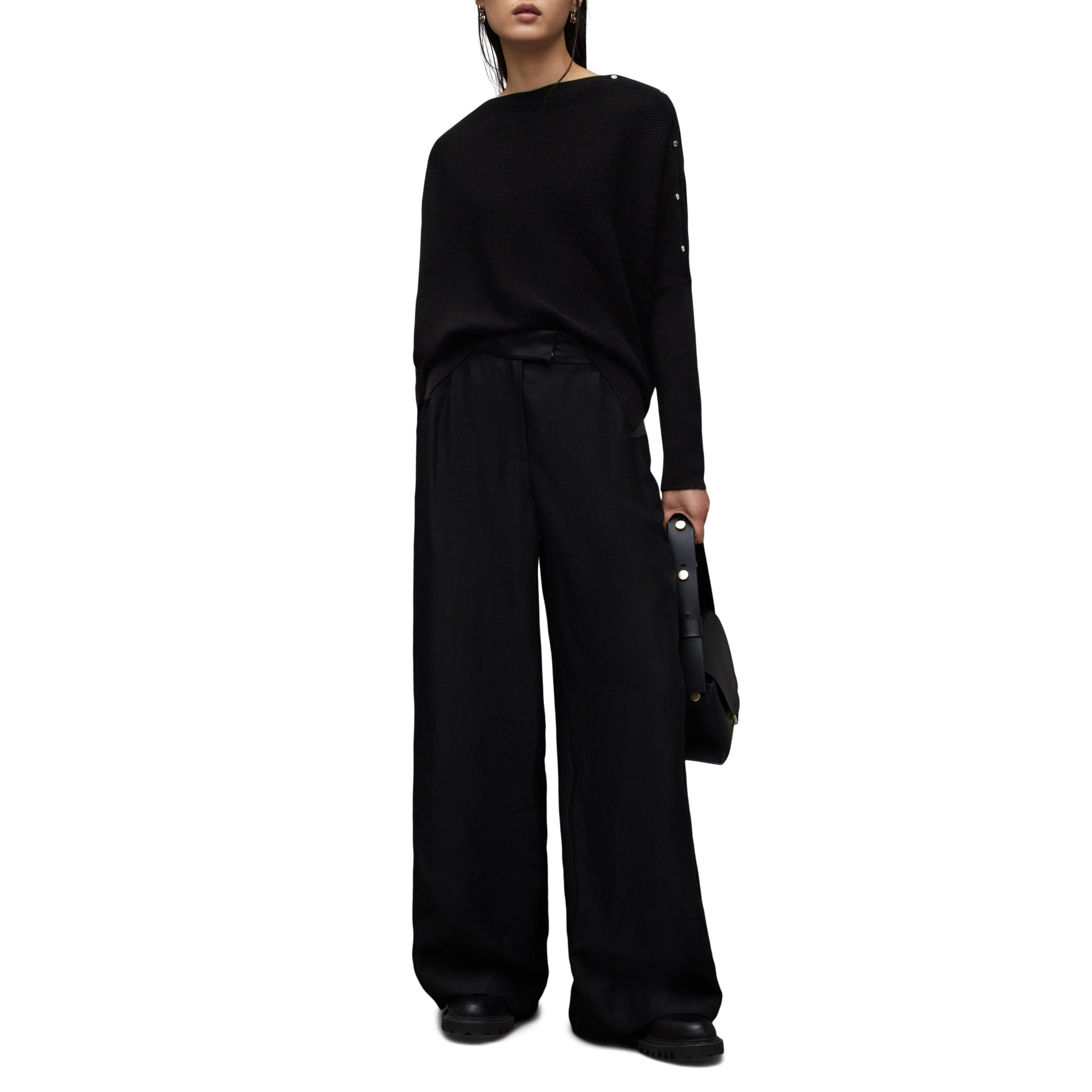 black - AllSaints - Women's Raven Crew Neck Jumper - 8