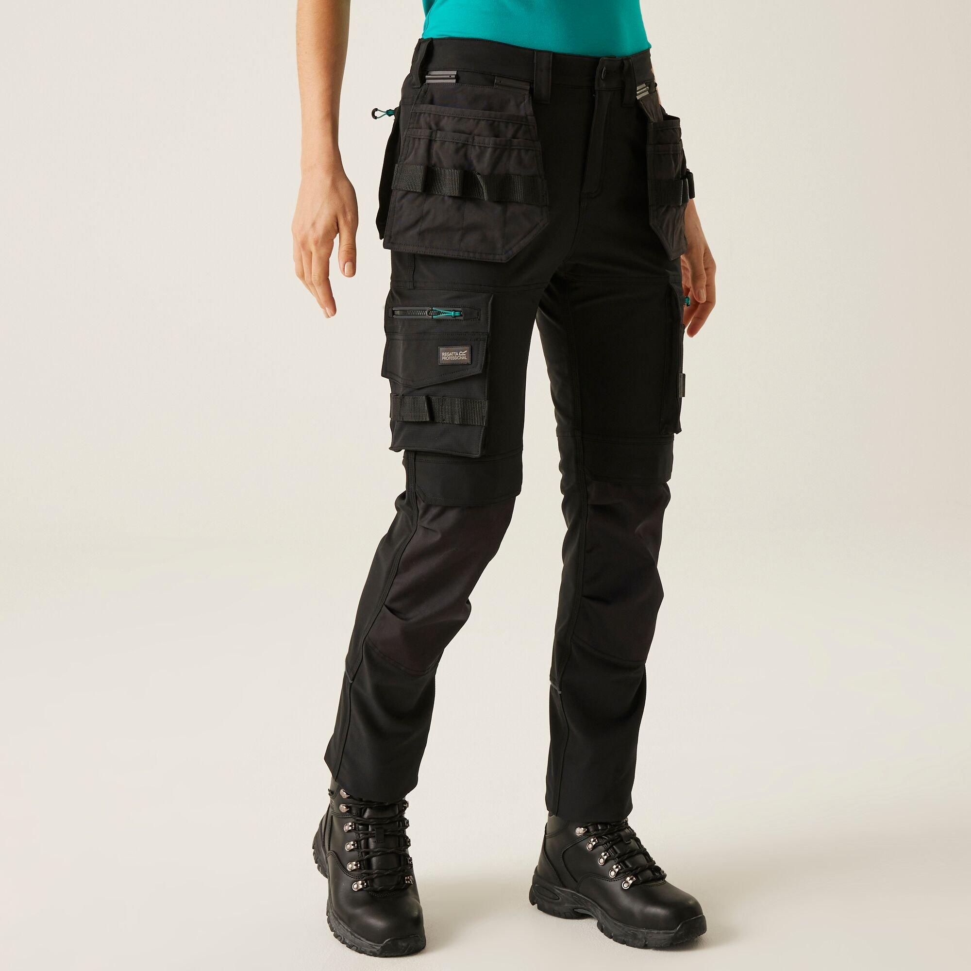 Black - Regatta - Womens ADA Cotton Stretch Holster Trousers - 1