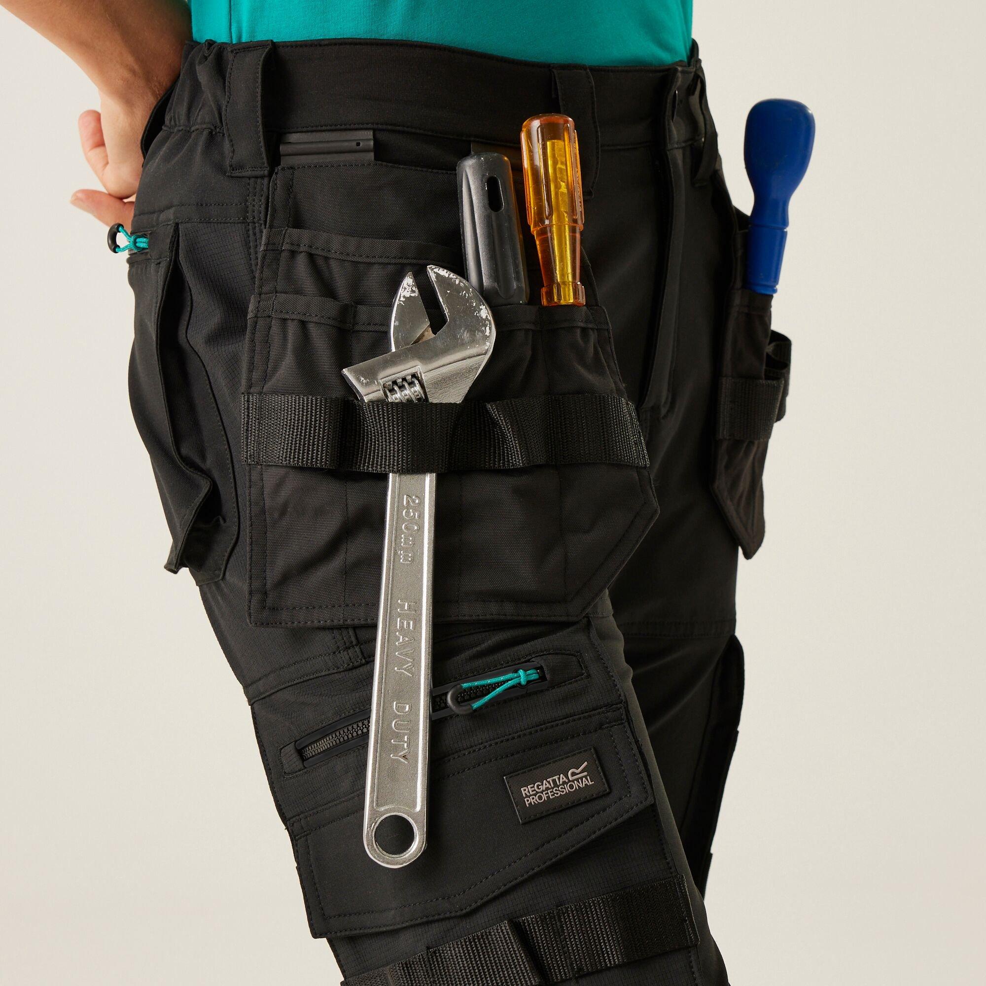 Black - Regatta - Womens ADA Cotton Stretch Holster Trousers - 8