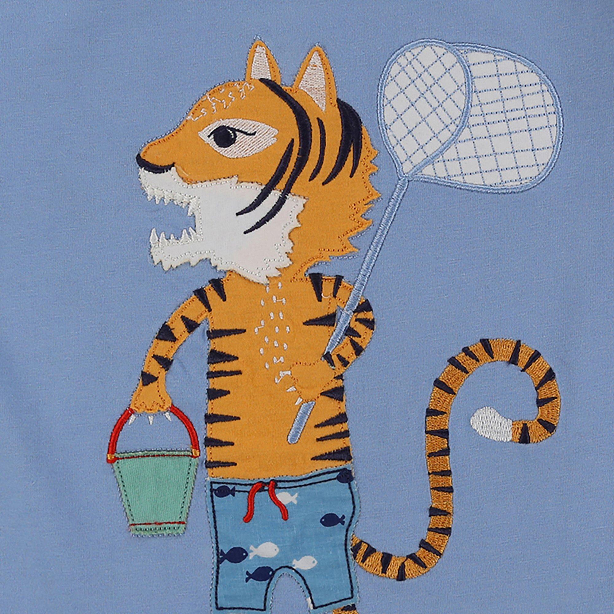 Blue - Lilly and Sid - Regular Fit T-Shirt - 3