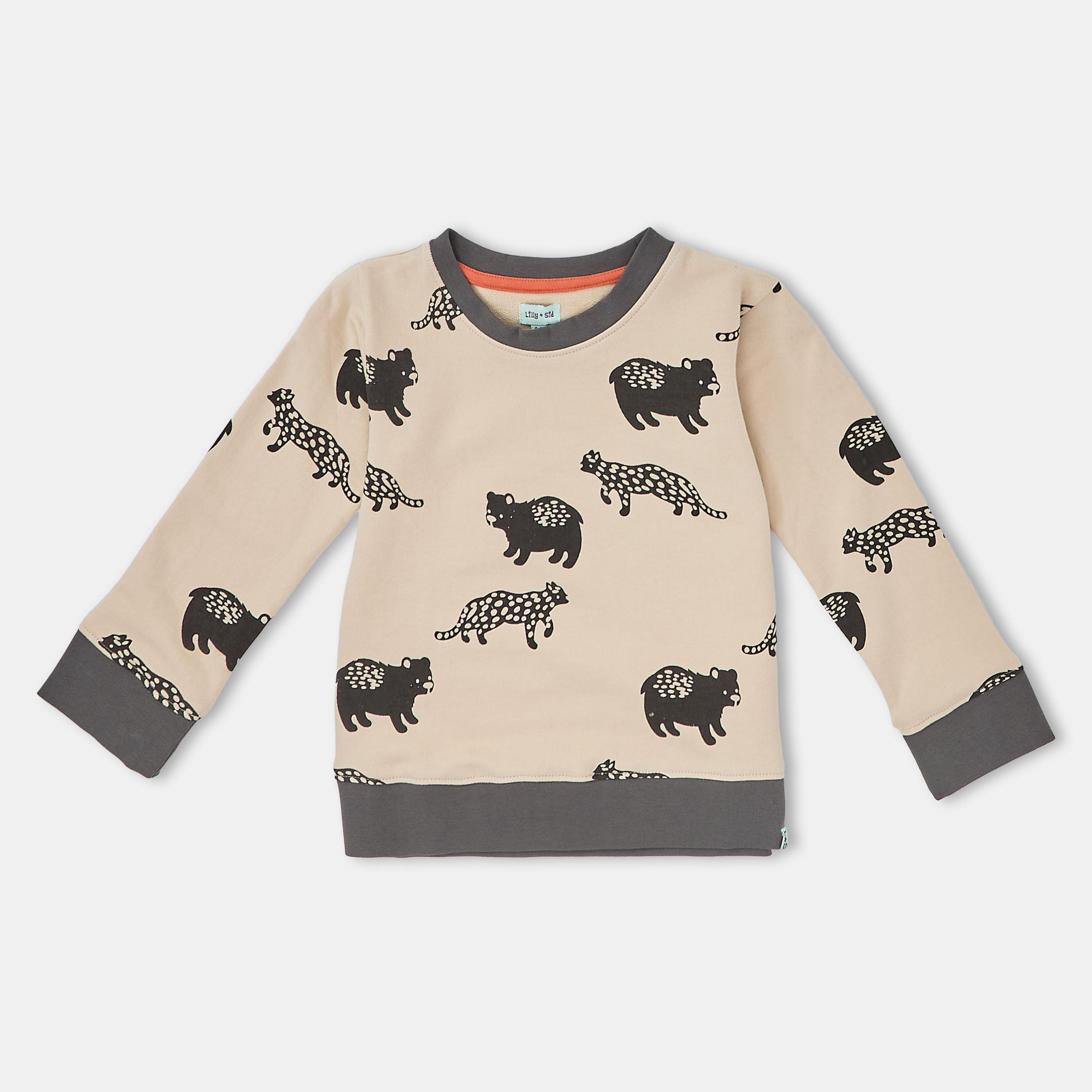 Multi - Lilly and Sid - Leopard Crew Sweatshirt