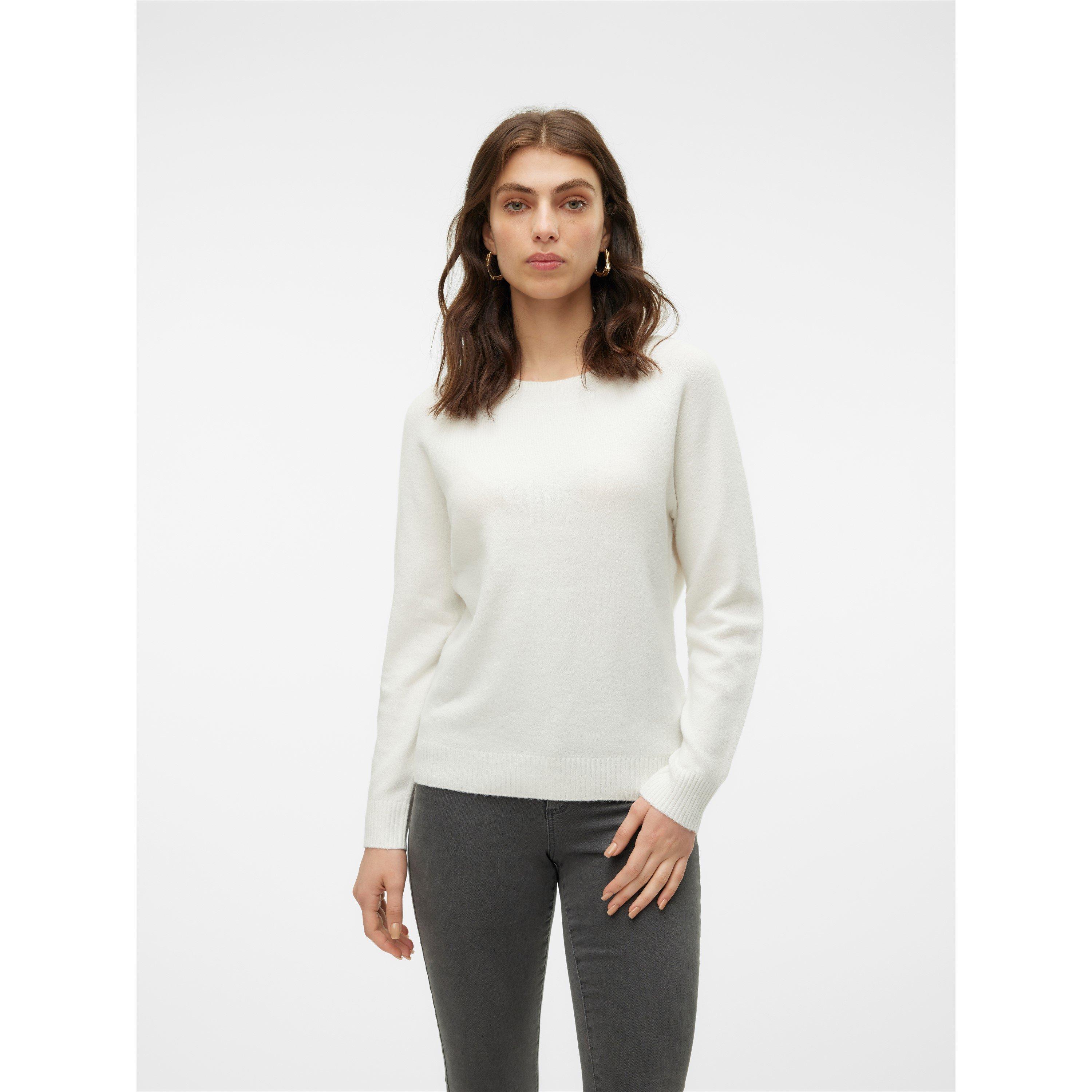 Vero Moda Women's Knitted Pullover - Snow White - 14