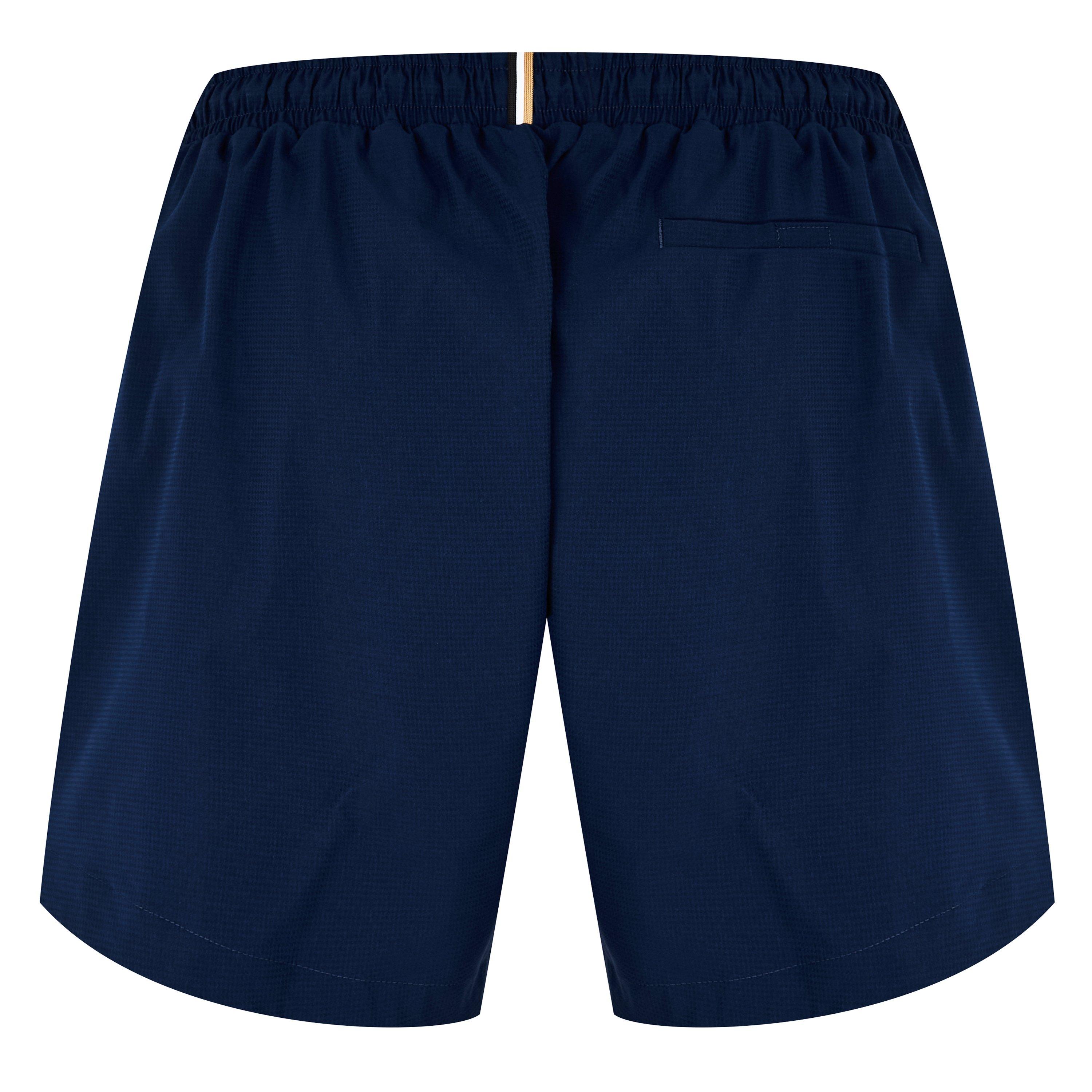 Navy - Boss - Men's Luc Badge Swim Shorts, Comfortable Elasticated Waist - 2