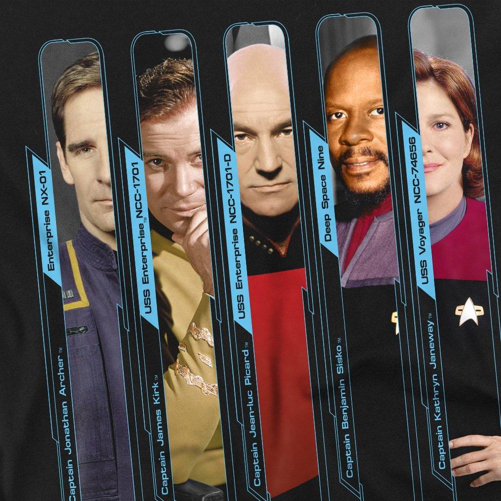 Black - Star Trek - Star Trek The Captains T Shirt Black - 2