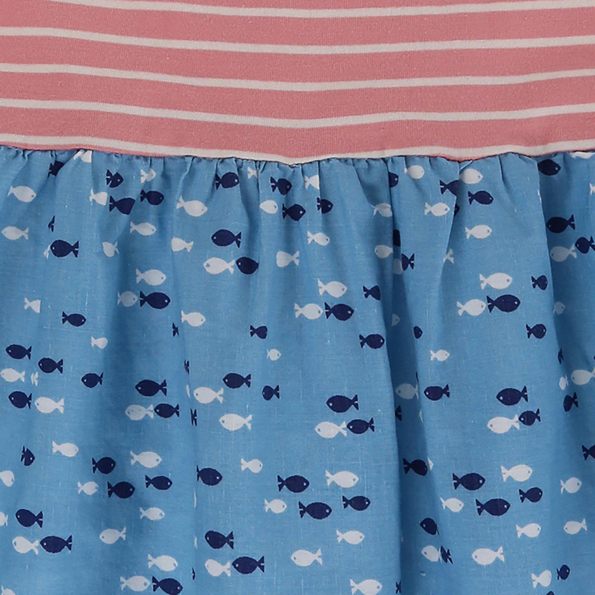 Multi - Lilly and Sid - Fabric Mix A-Line Dress - 4