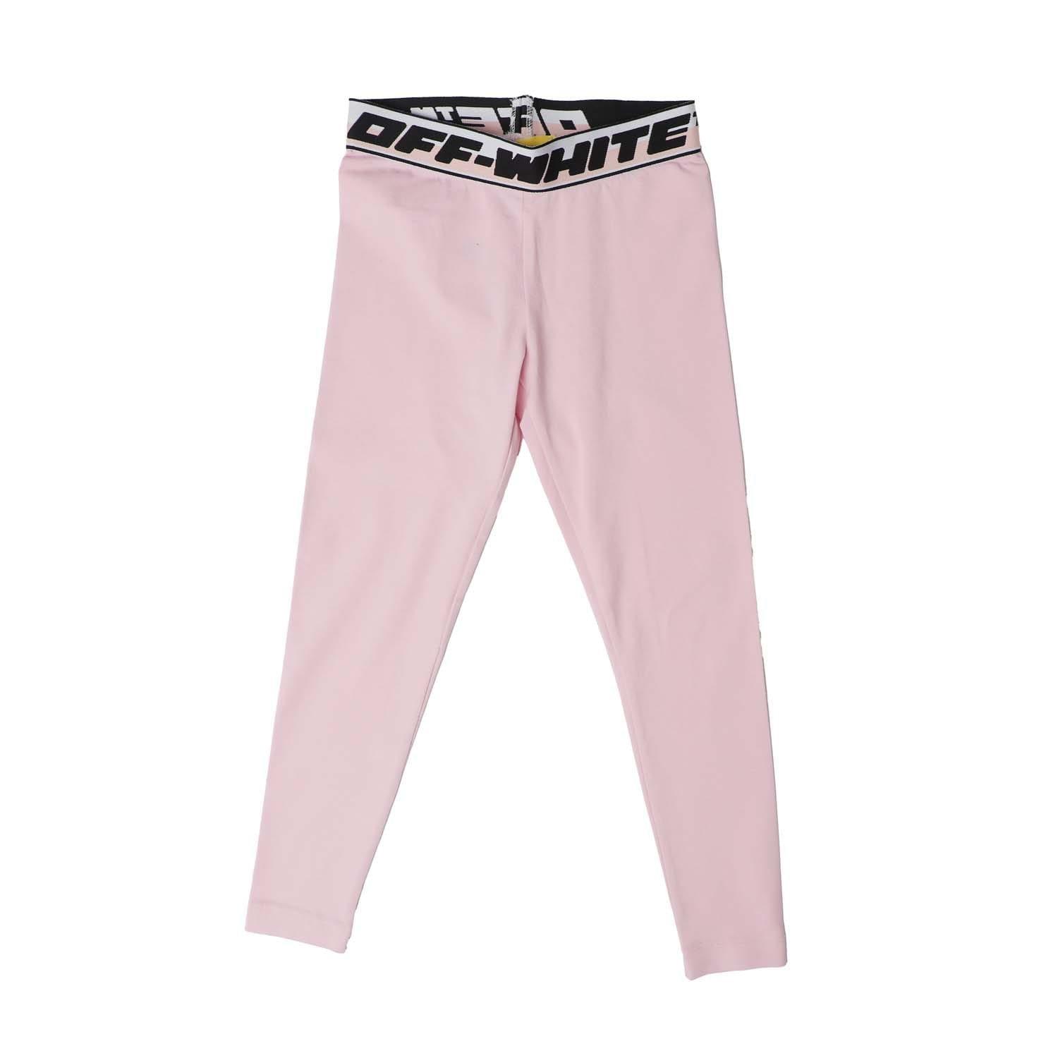 Pink Black - Off White - Logo Band Leggings - 1