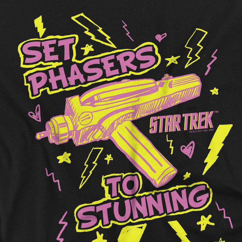 Black - Star Trek - Star Trek Set Phasers T Shirt Black - 2