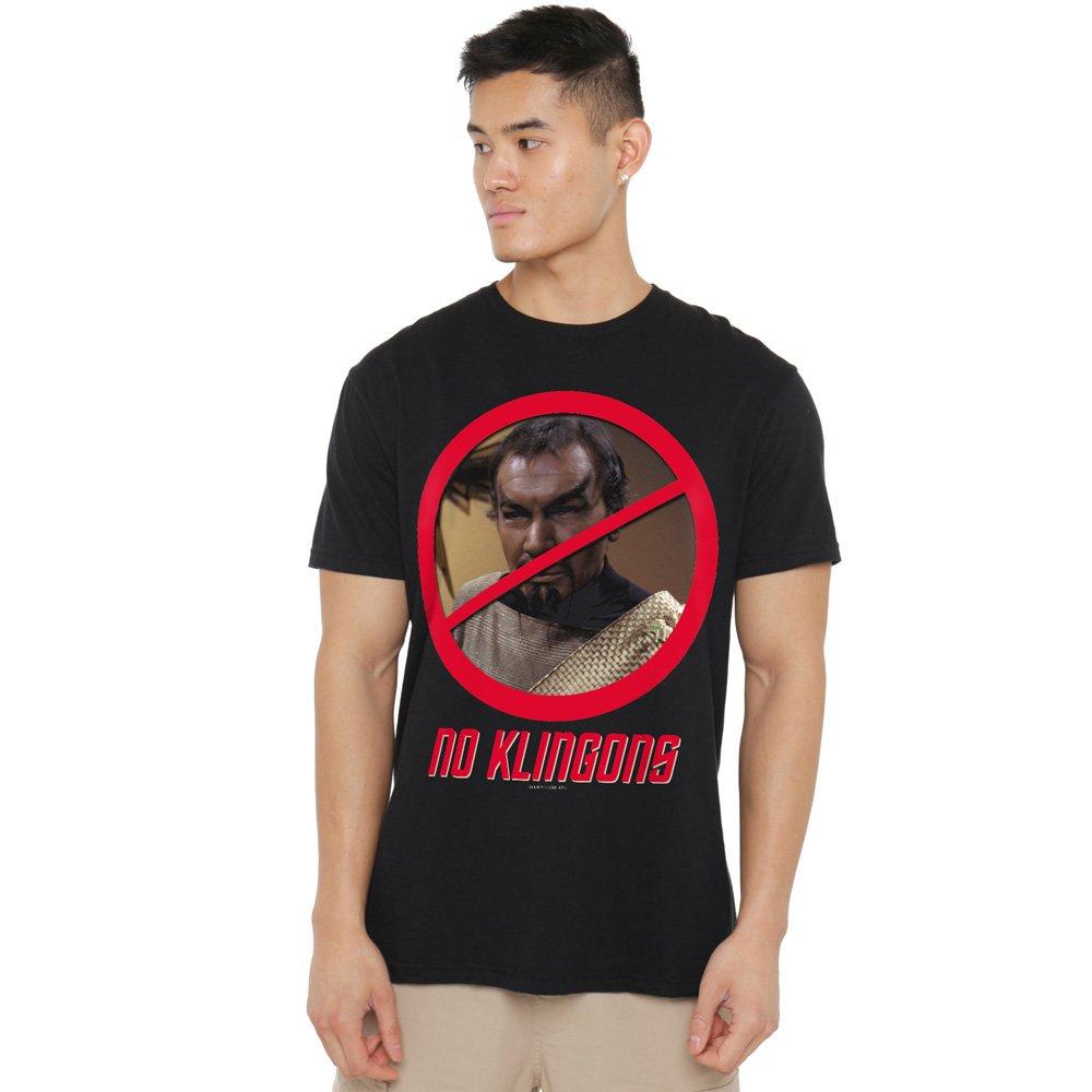 Black - Star Trek - Star Trek No Klingons T Shirt Black - 1