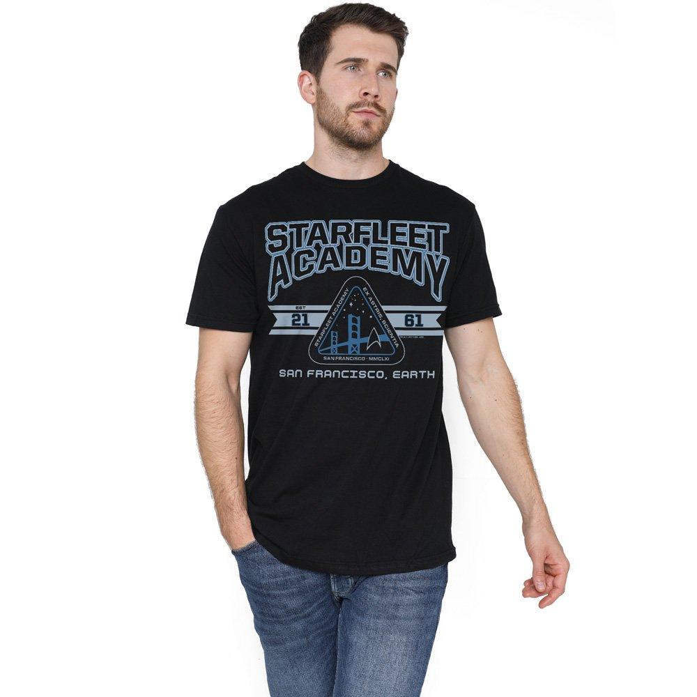 Black - Star Trek - Star Trek Starfleet Academy Earth T Shirt Black - 1