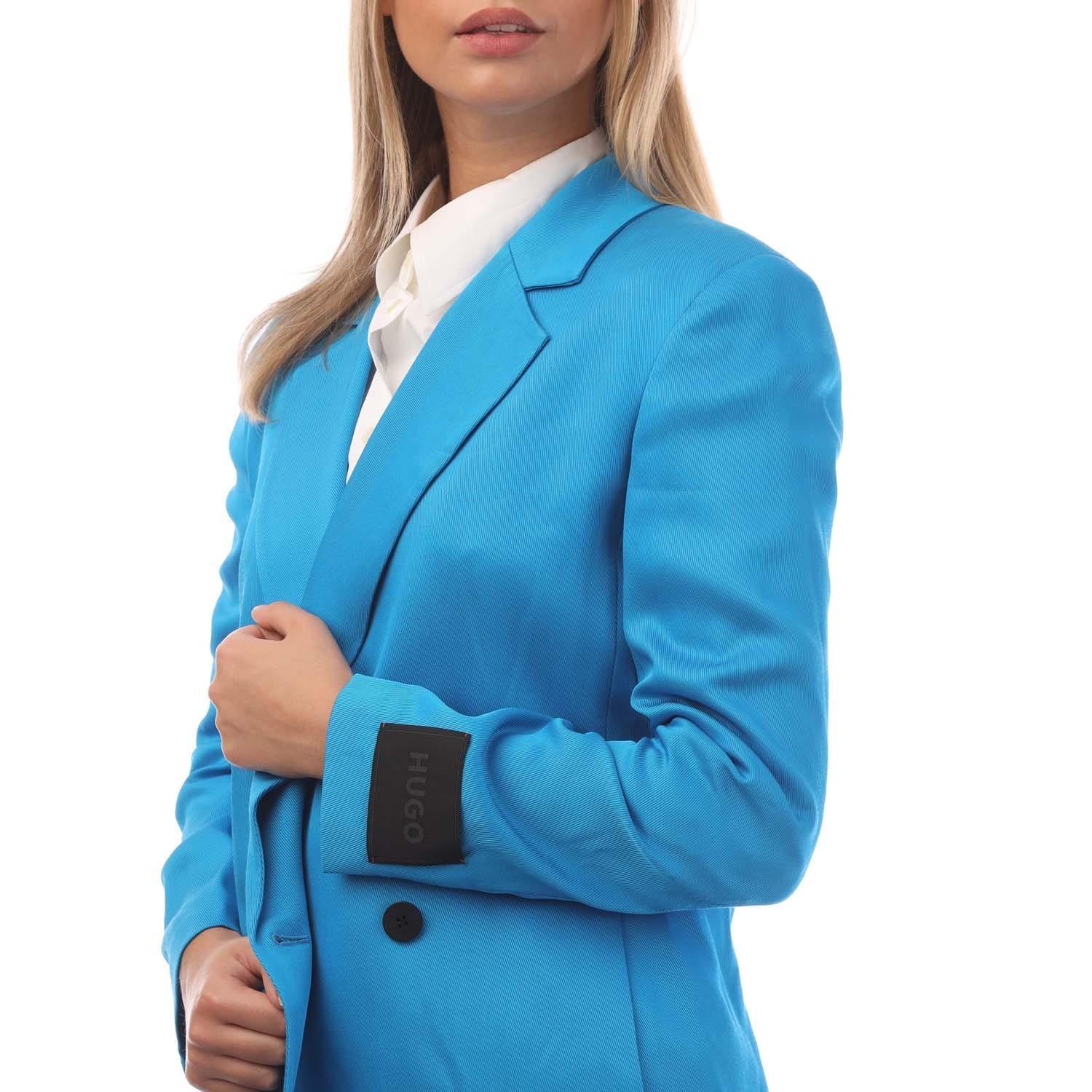 Blue - Hugo - Double Breasted Blazer Jacket - 3