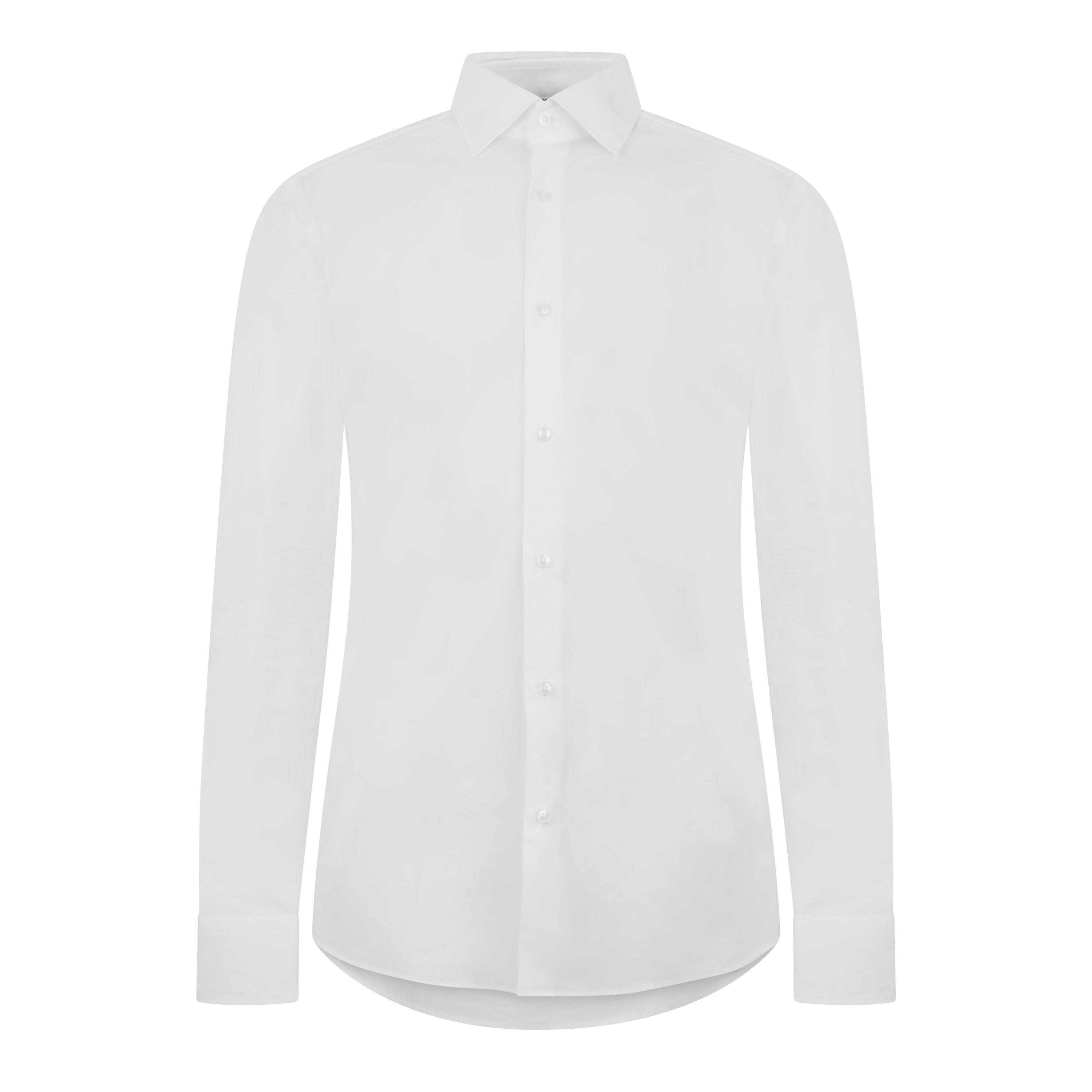 Boss Men's Hbb Hank Kent Shirt, Precision Tailoring, Comfort - White 100 - 17.5 inch