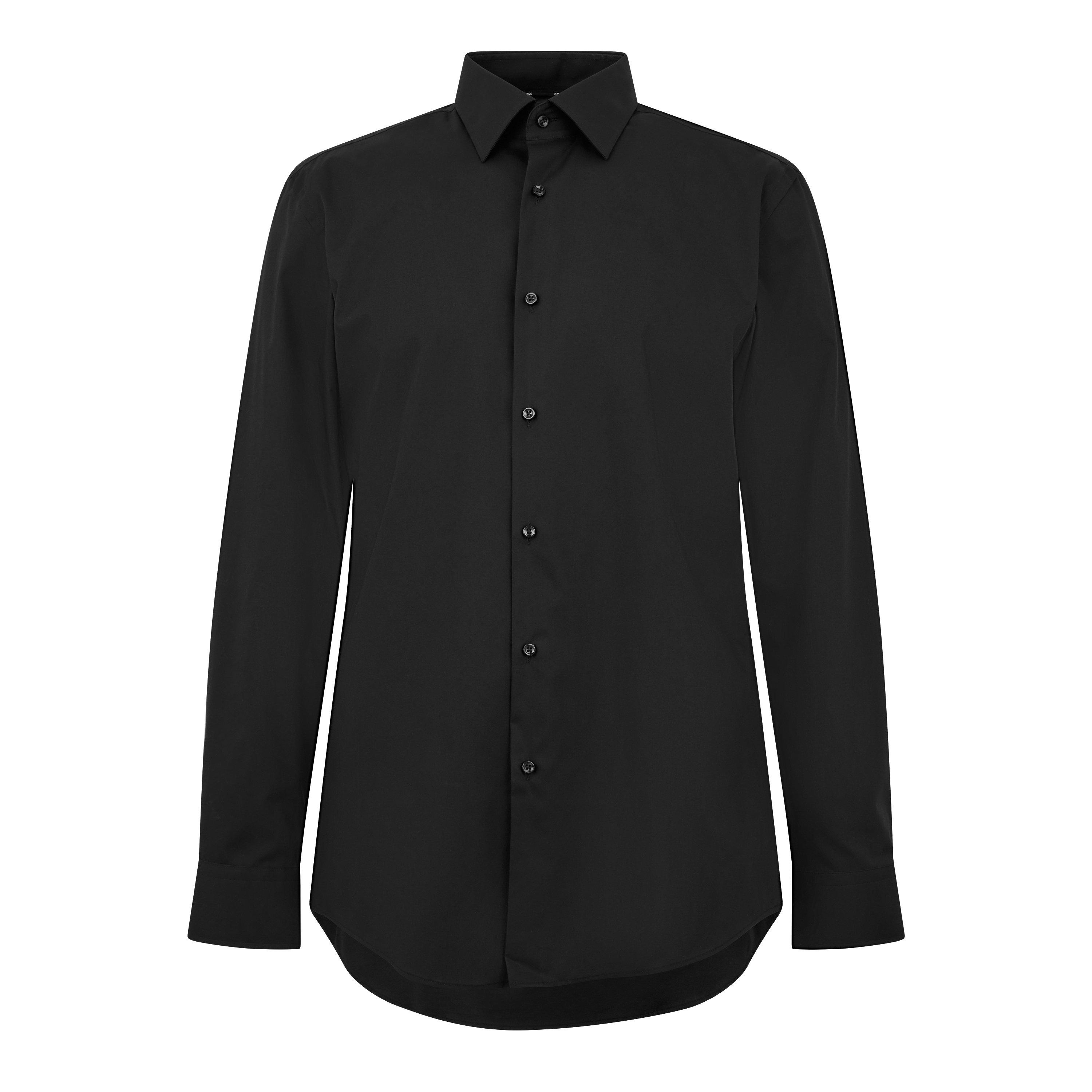 Boss Men's Hbb Hank Kent Shirt, Precision Tailoring, Comfort - Black 001 - 17.5 inch