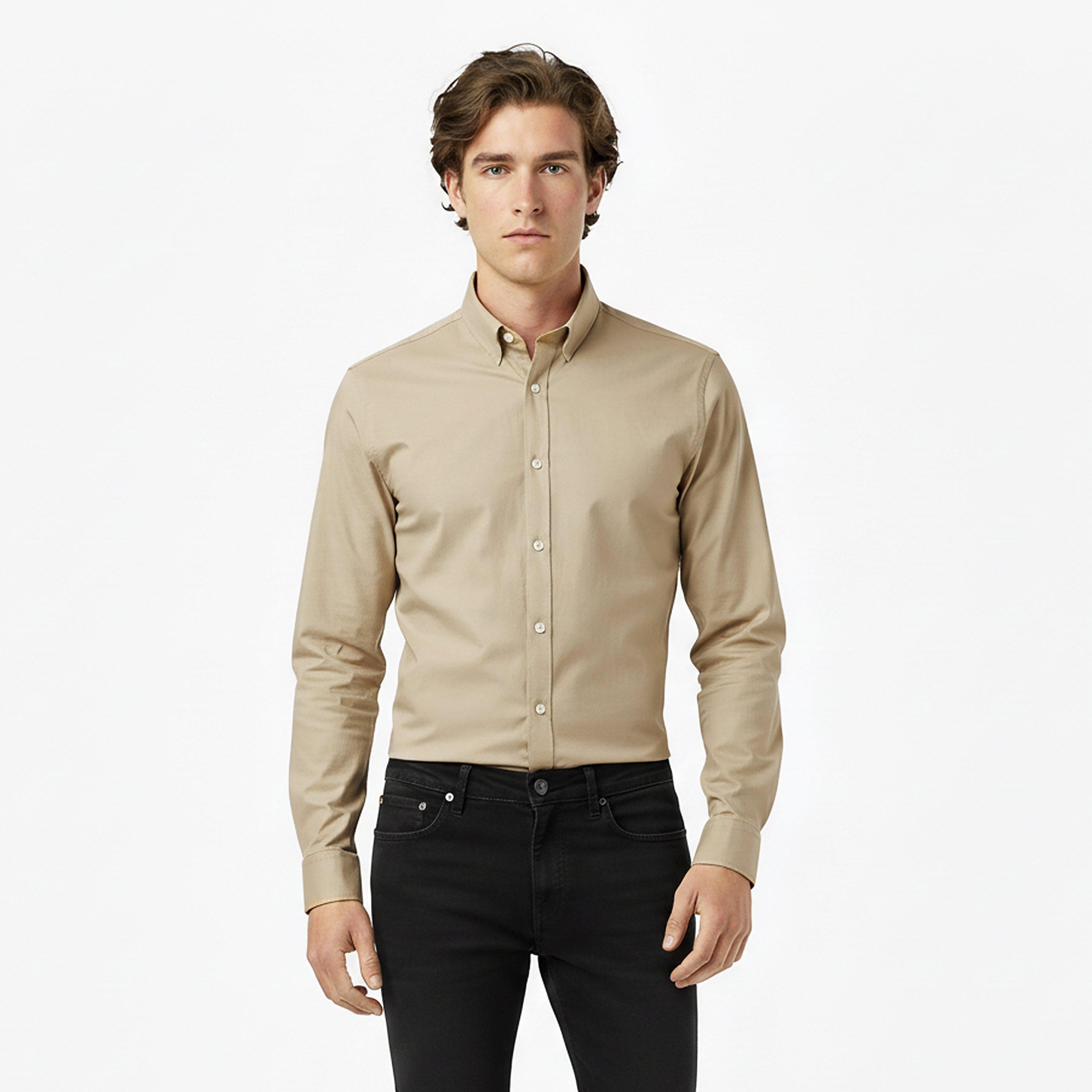 Beige 286 - Boss - Men's HBB Hank Kent Shirt, Precision Tailoring, Comfort - 3