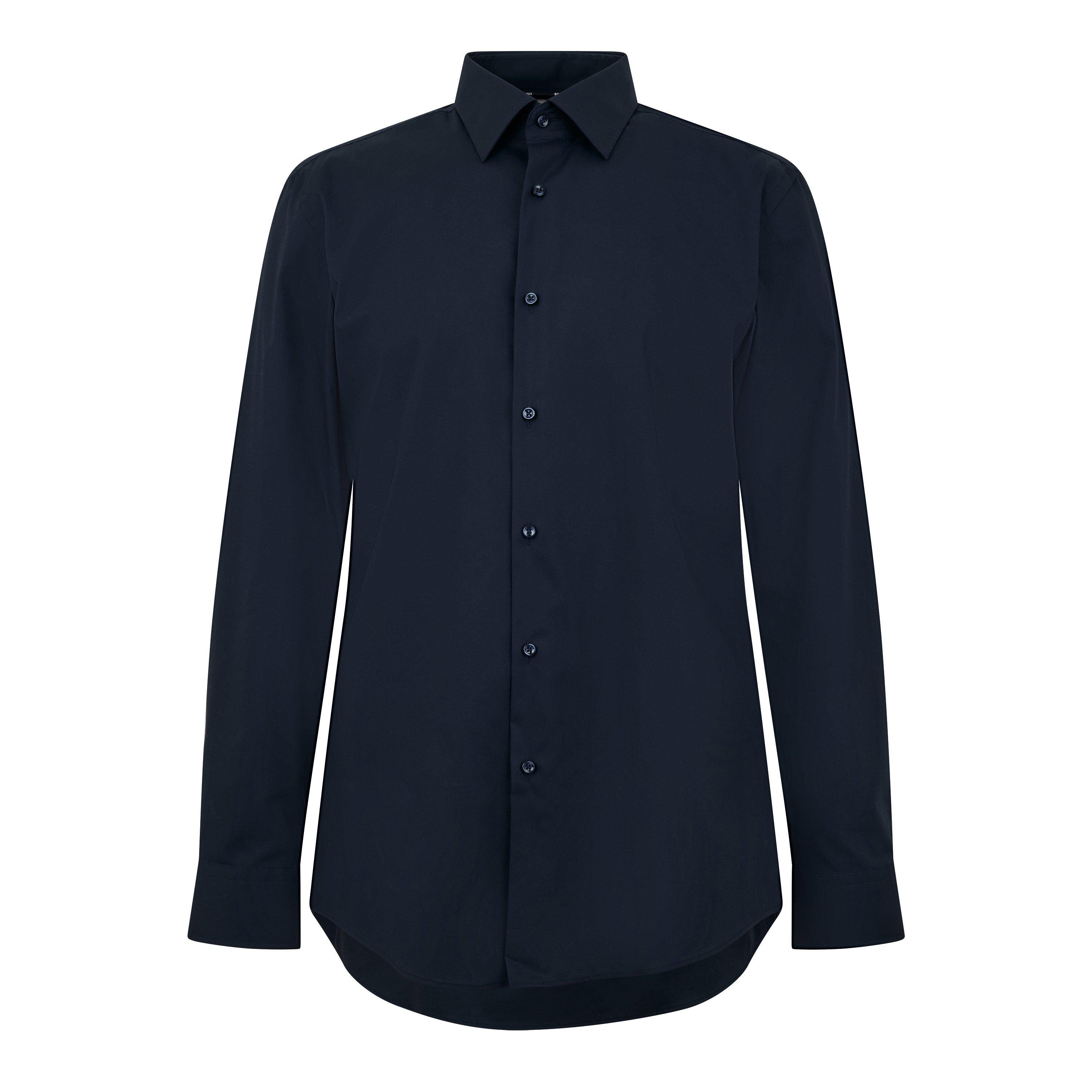 Boss Men's HBB Hank Kent Shirt, Precision Tailoring, Comfort - Dark Blue 404 - Size 16.5 inch