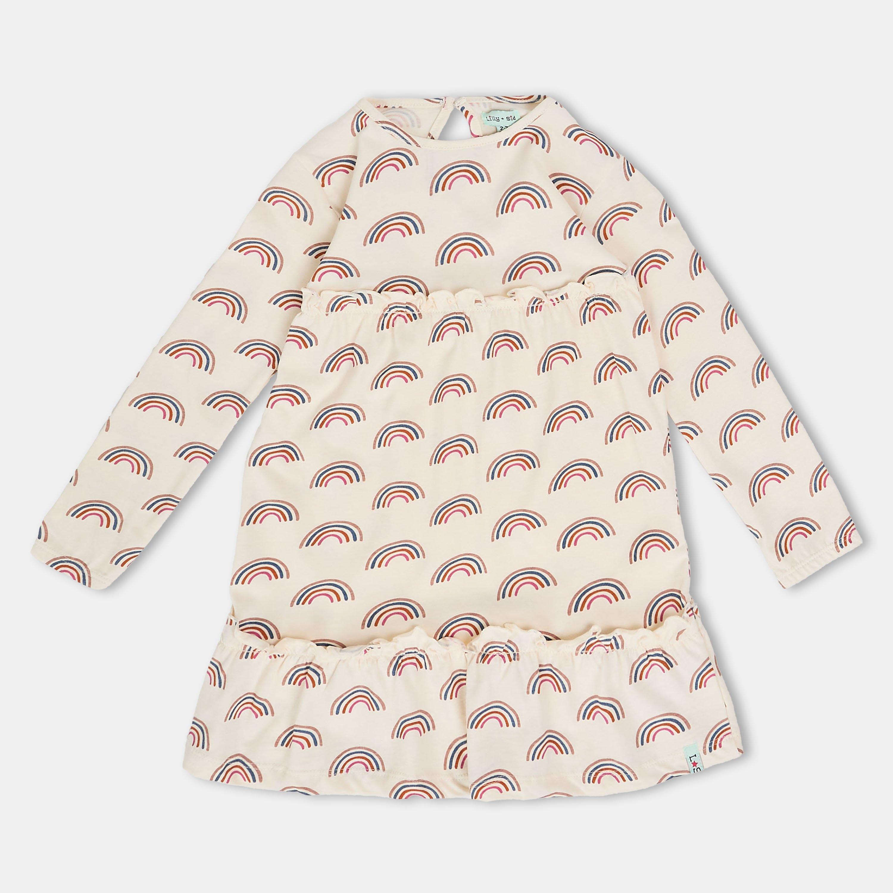 Lilly And Sid  Kids' Rainbow Jersey A-Line Dress -  - 2-3 Yrs