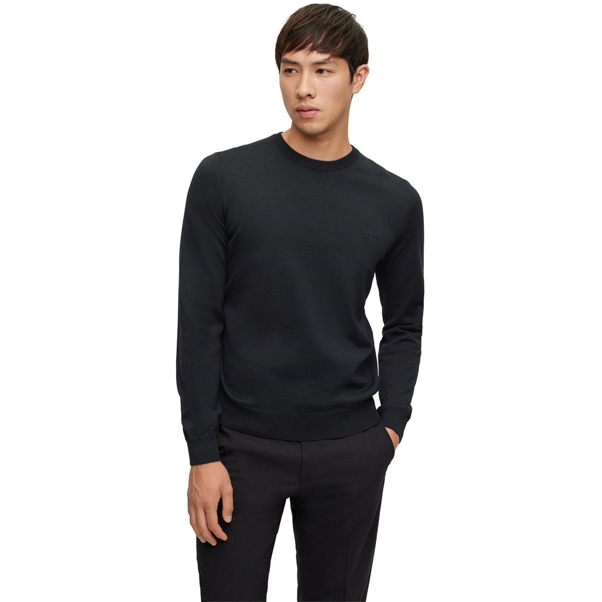 Black 001 - Boss - Men's Botto-L Knitted Jumper - 3