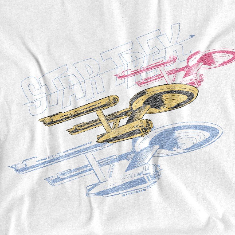 White - Star Trek - Star Trek Retro Tri Enterprise Long Sleeve T-Shirt - 2