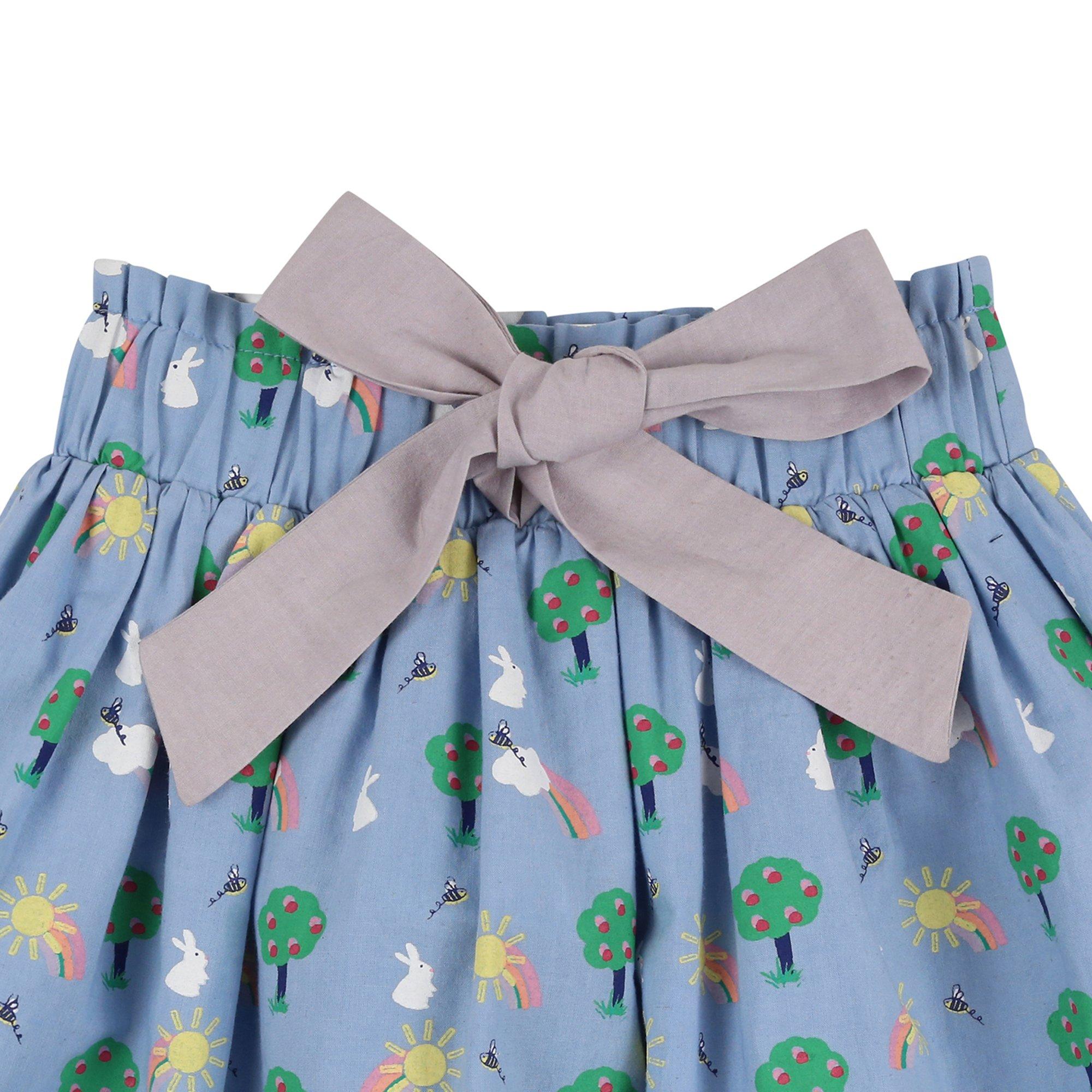 Multi - Lilly and Sid - Bunny All Over Print A Line Skirt - 2