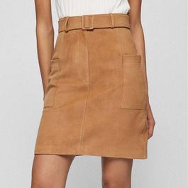 Boss Semita Leather Skirt