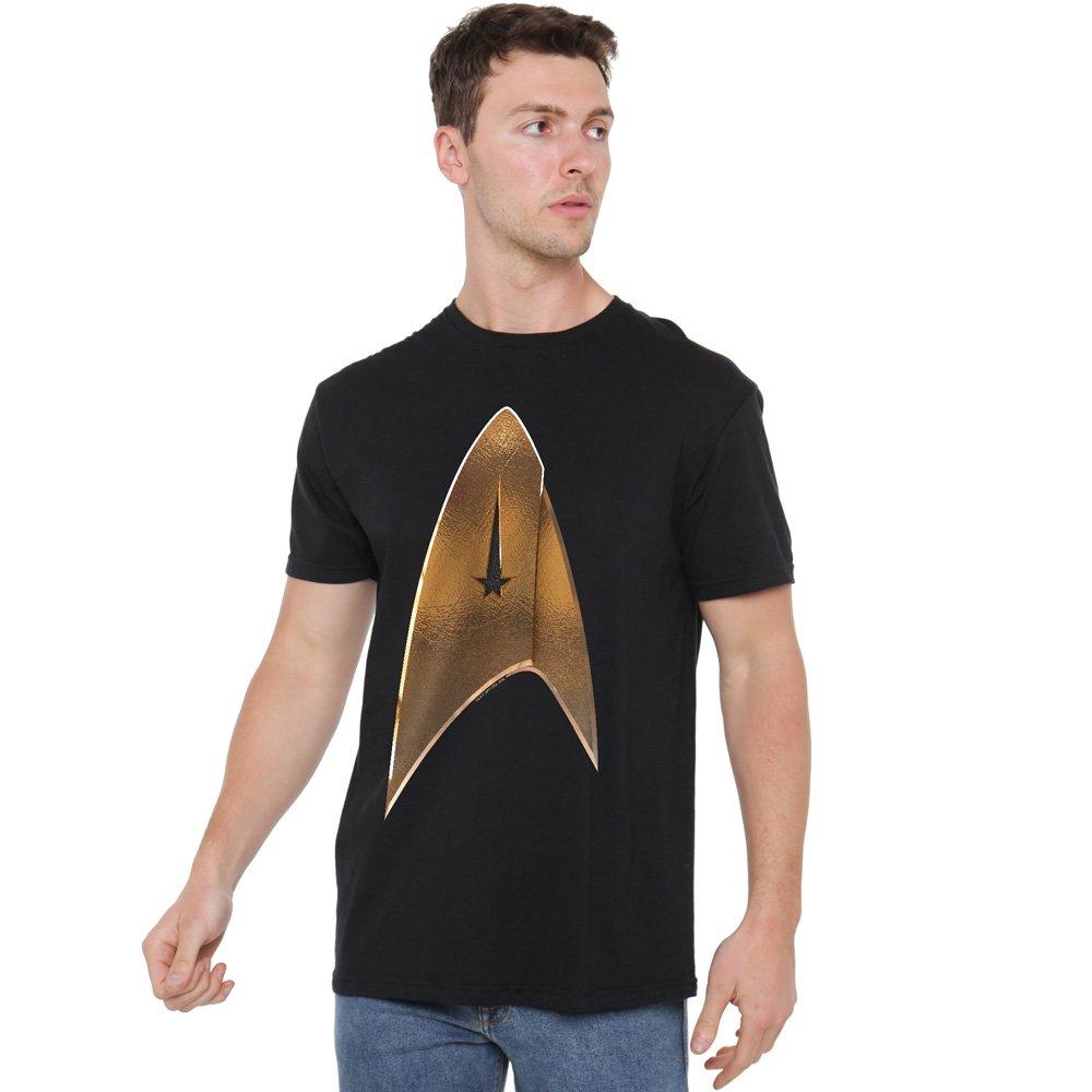 Black - Star Trek - Star Trek Discovery Command Shield T Shirt Black - 1