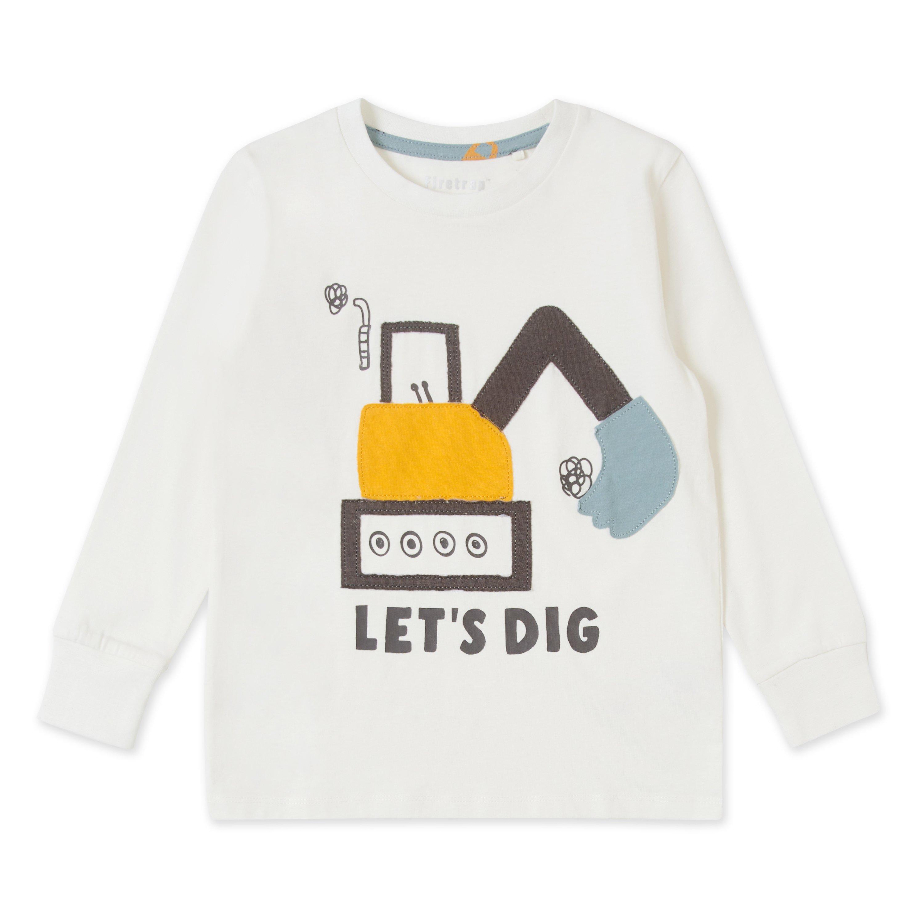 Ecru - Firetrap - Kids' Digger Long-Sleeve Pyjama Sets - 2