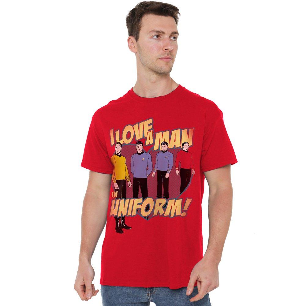 Red - Star Trek - Star Trek Man In Uniform T Shirt Red - 1