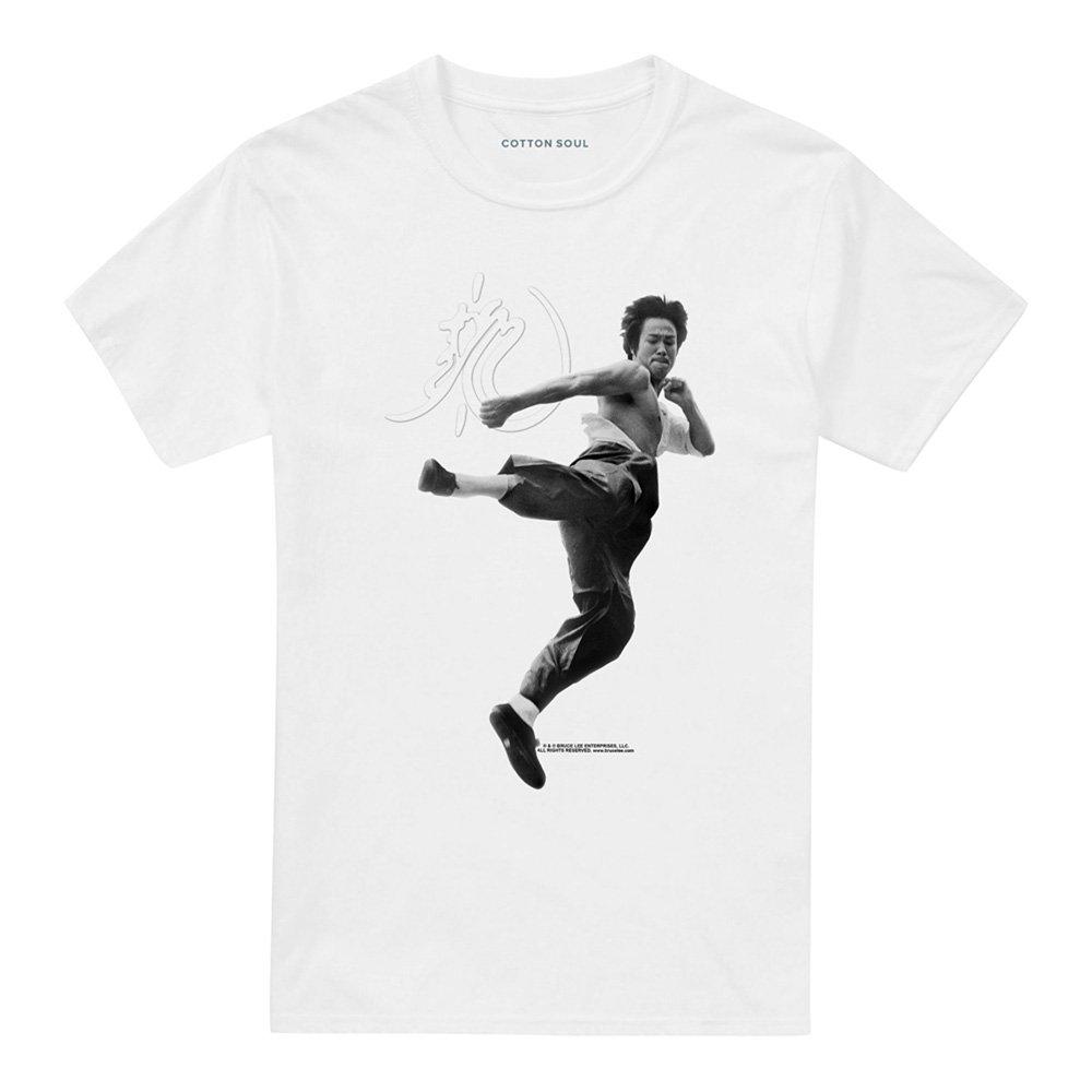 White - Other - Bruce Lee Flying Kick T Shirt White - 4