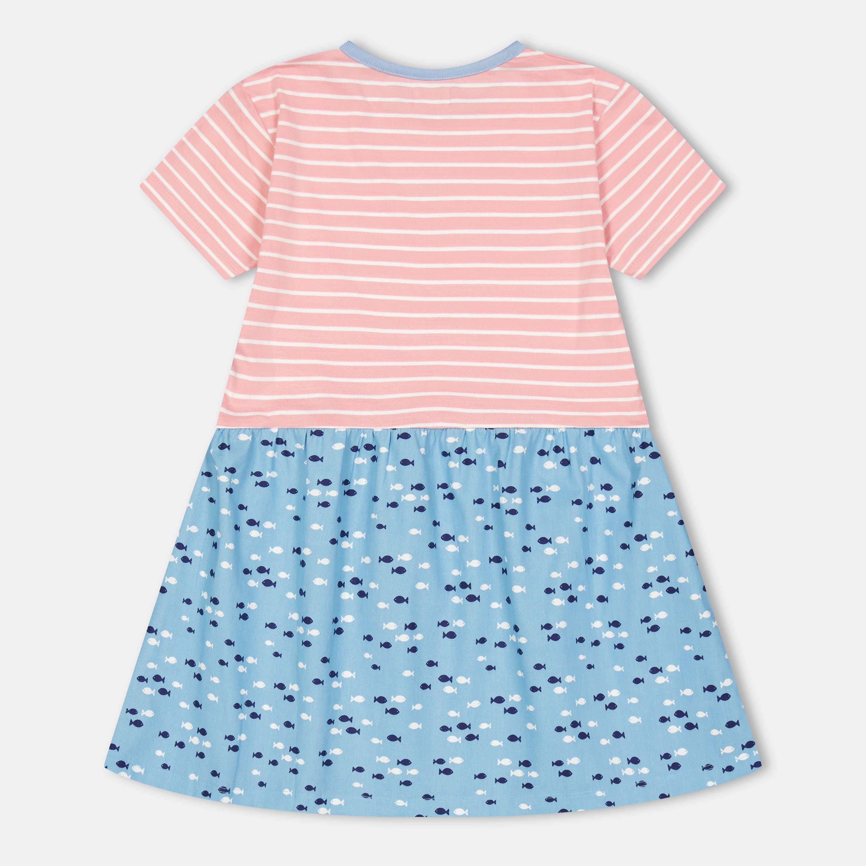 Multi - Lilly and Sid - Fabric Mix A-Line Dress - 2