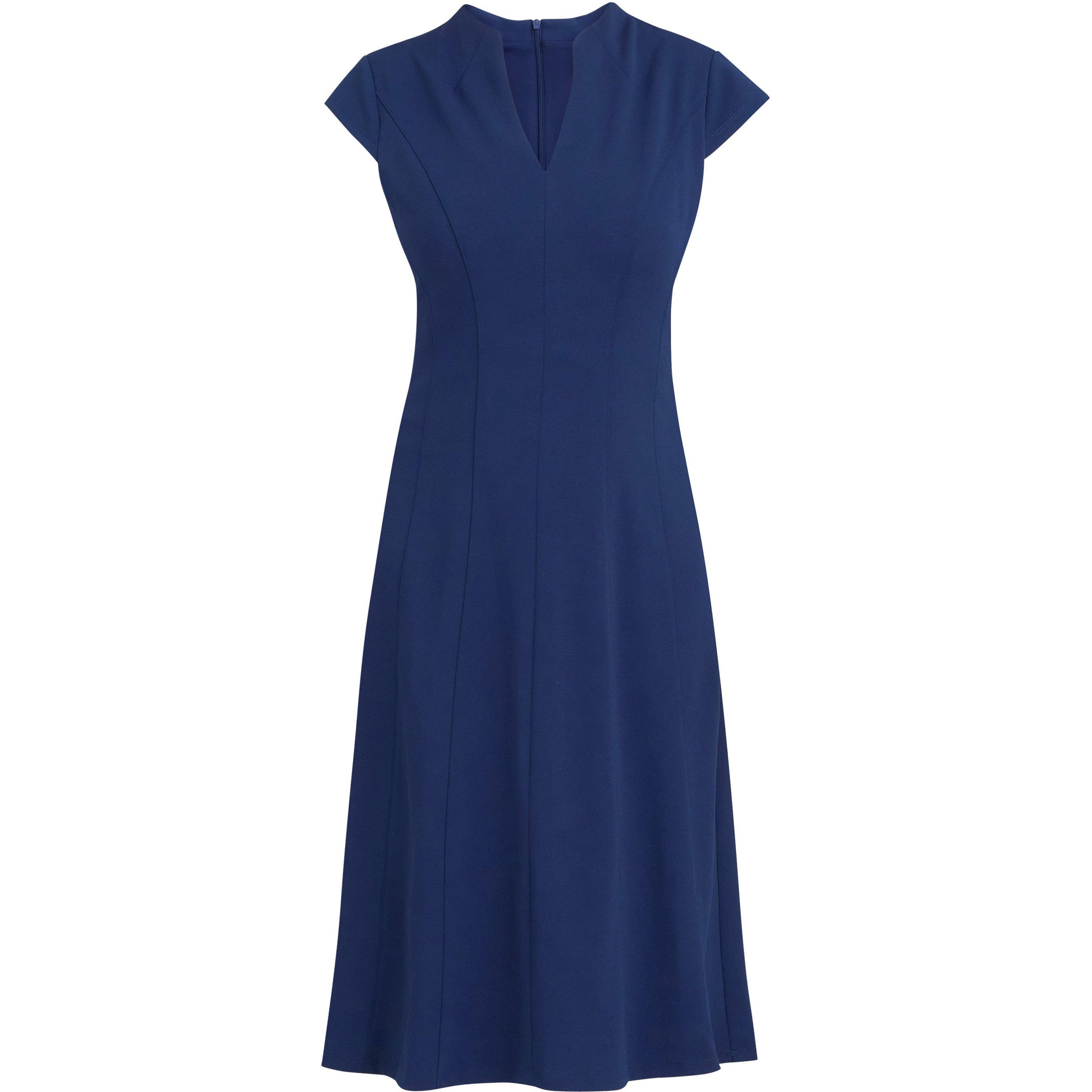 Gina Bacconi Women's Maxene Fit And Flare Midi Dress - Navy - 18
