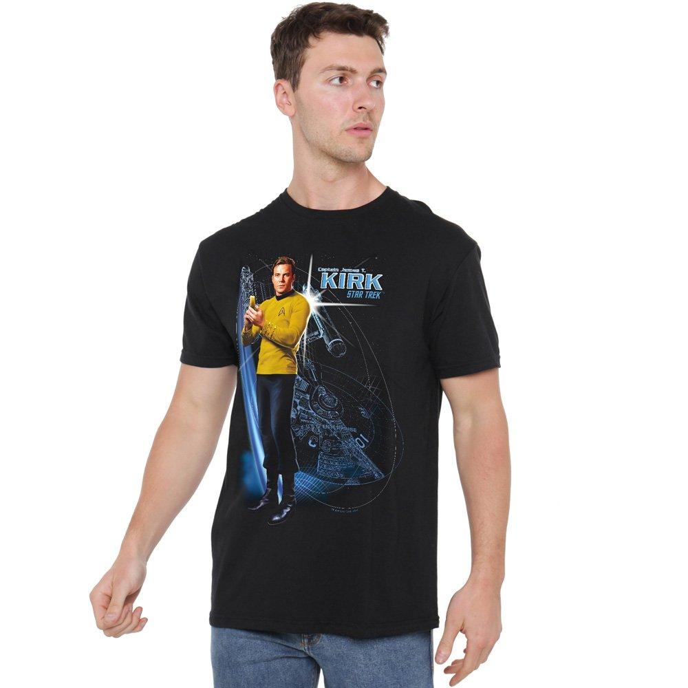 Black - Star Trek - Star Trek Galactic Kirk T Shirt Black - 1