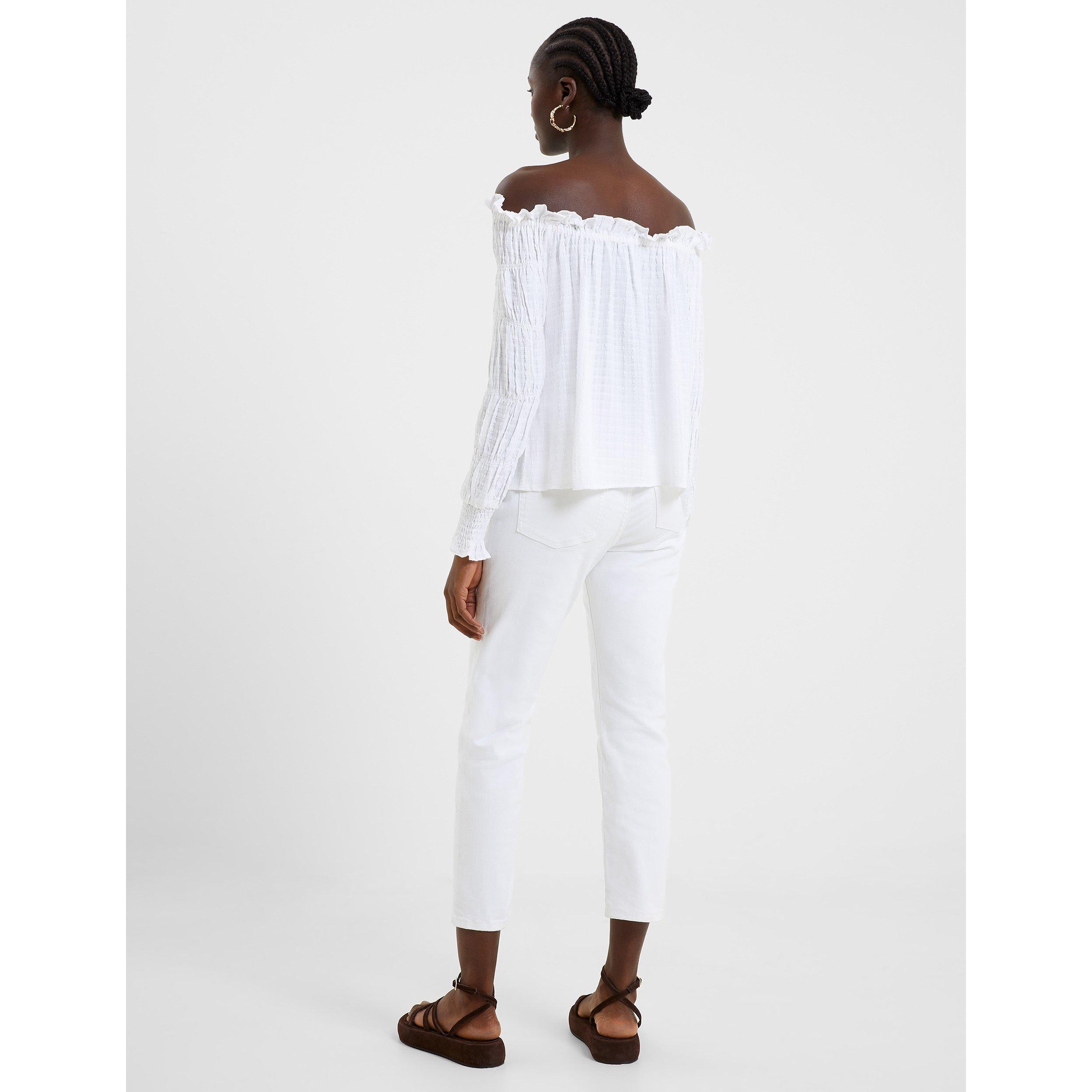 10-Linen White - French Connection - Birch Smock Top - 2