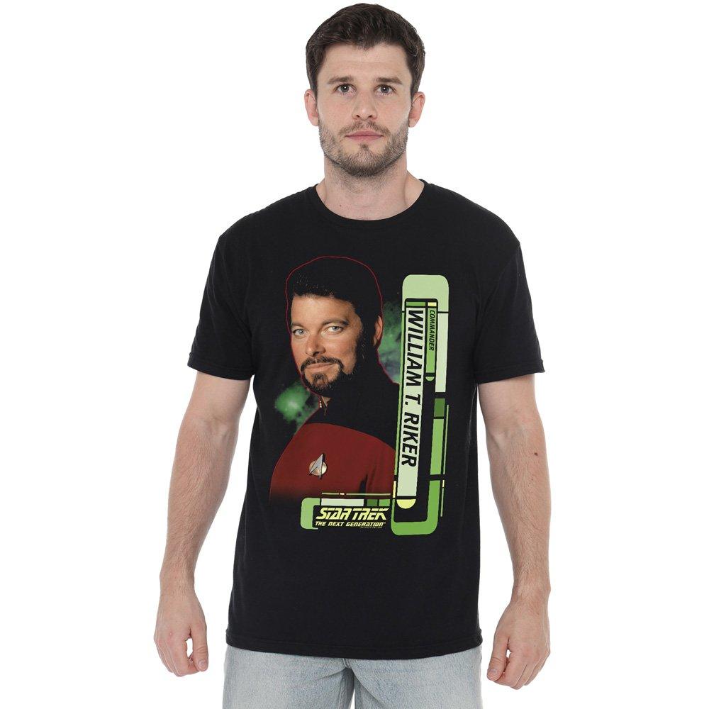 Black - Star Trek - Star Trek Riker T Shirt Black - 1