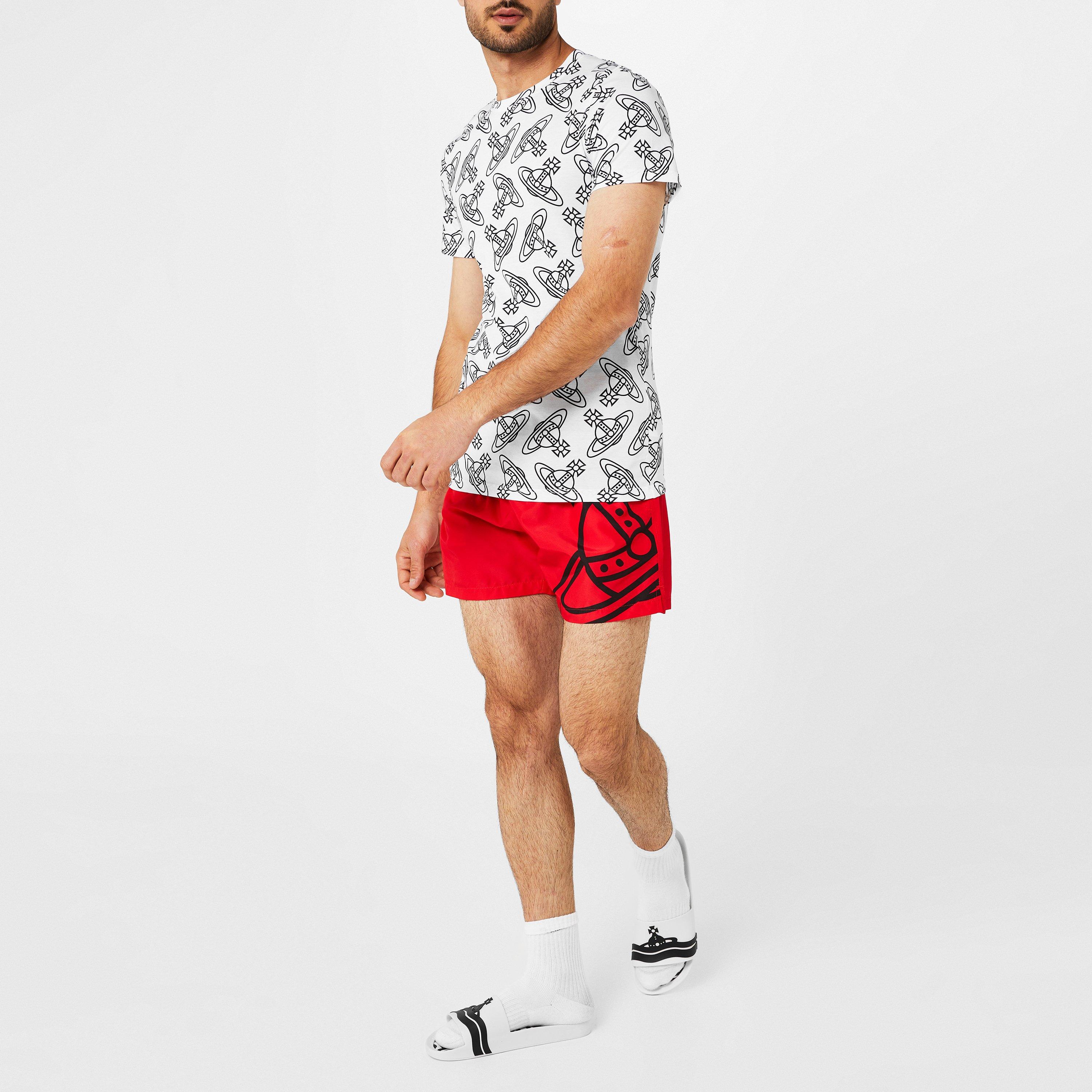 Red Black - Vivienne Westwood - Logo Print Swim Shorts - 2