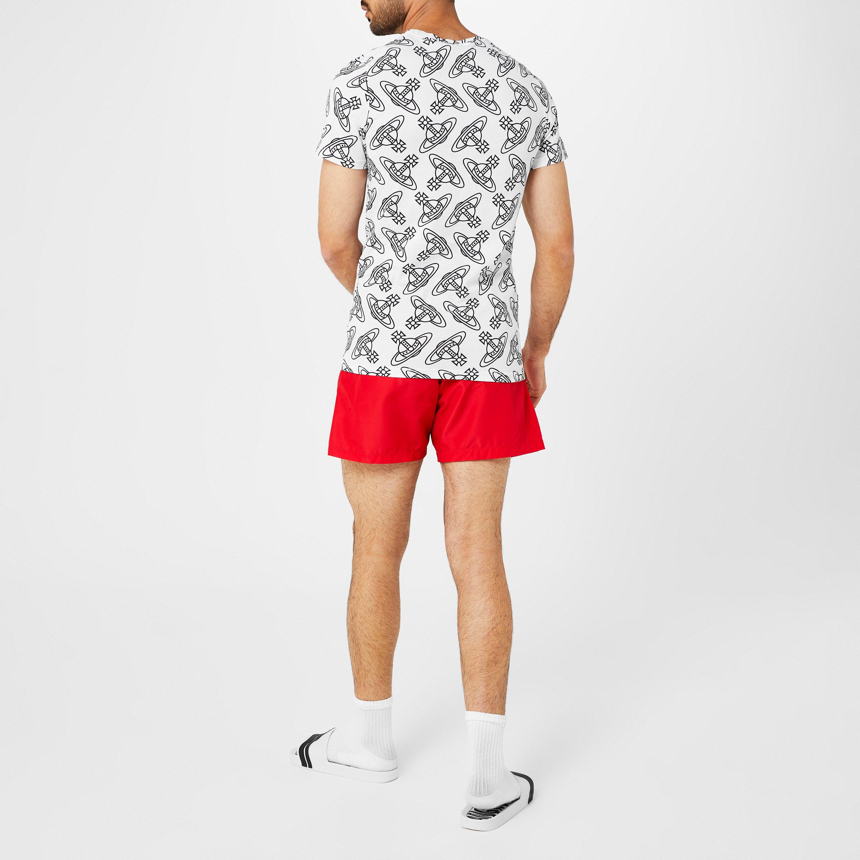 Red Black - Vivienne Westwood - Logo Print Swim Shorts - 3