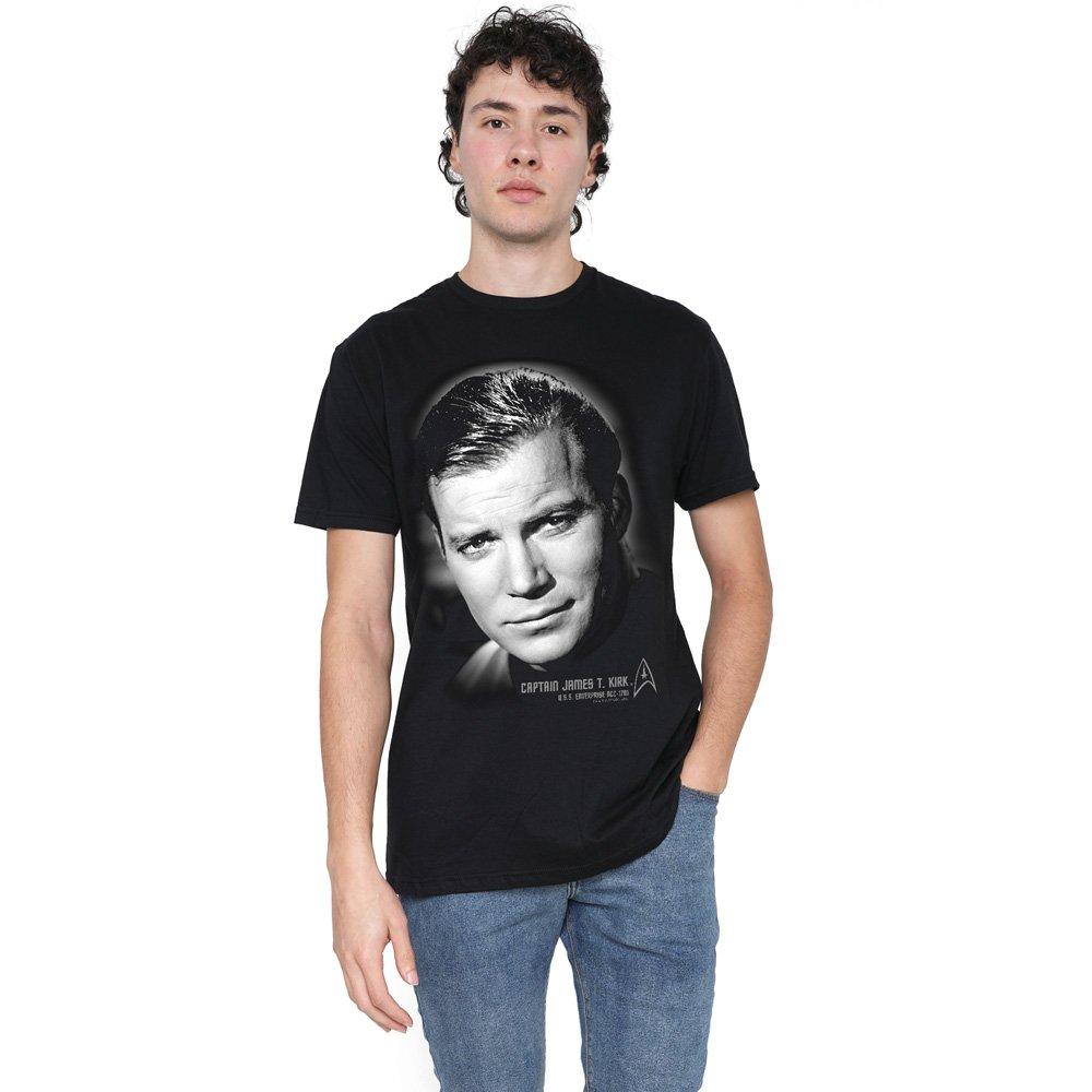 Black - Star Trek - Star Trek Captain Kirk Portrait T Shirt Black - 1